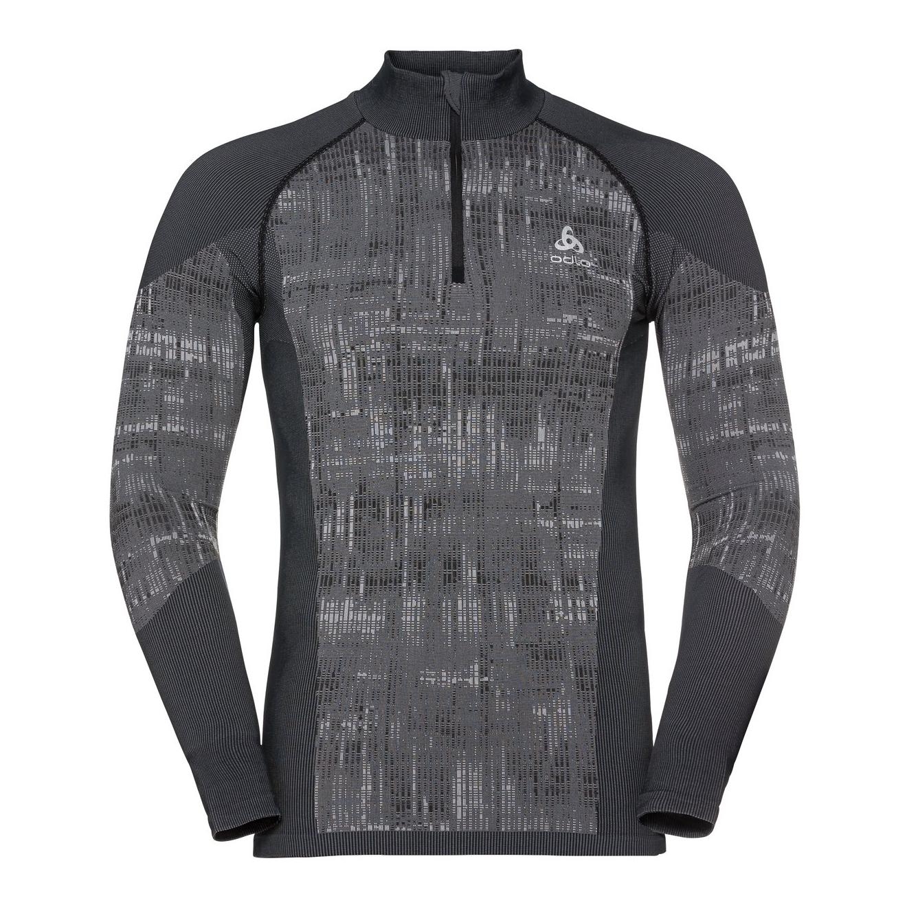 Odlo Bl Top Turtle Neck Long Sleeves Half Zip Blackcomb Gris S 