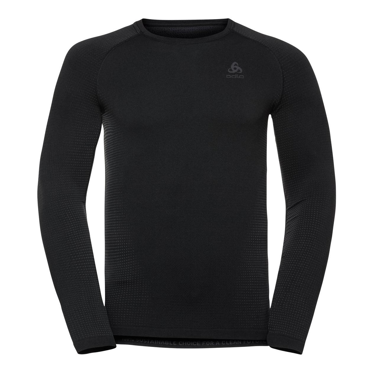 Odlo Performance Warm Eco Base Layer Top Crew Neck Long Sleeve Noir XL 