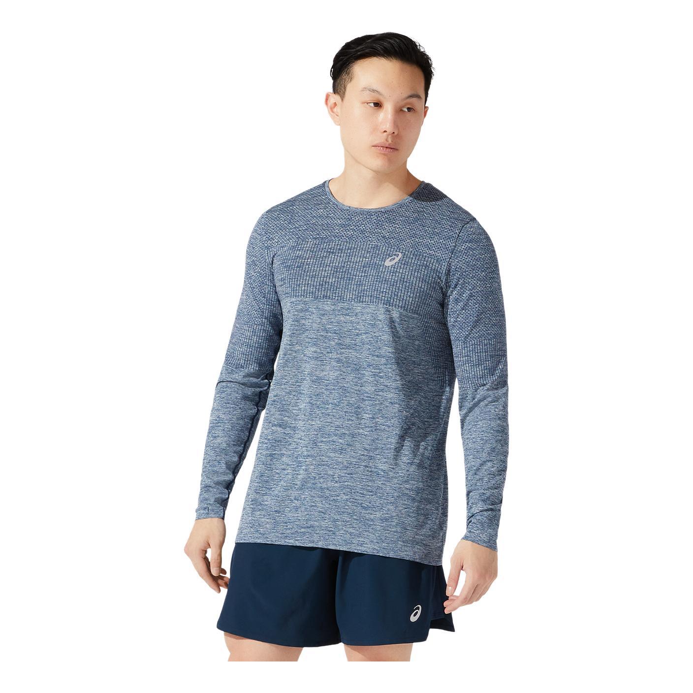 Asics Race Seamless Long Sleeves Bleu XL 