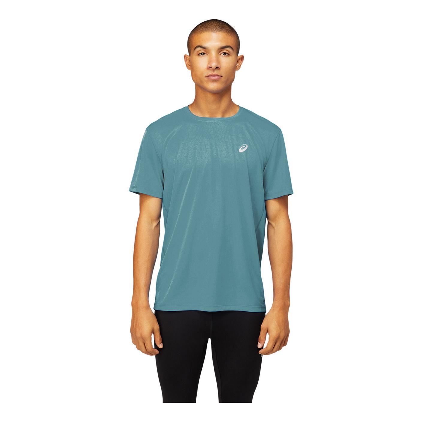 Asics Katakana Short Sleeves Top Bleu S 
