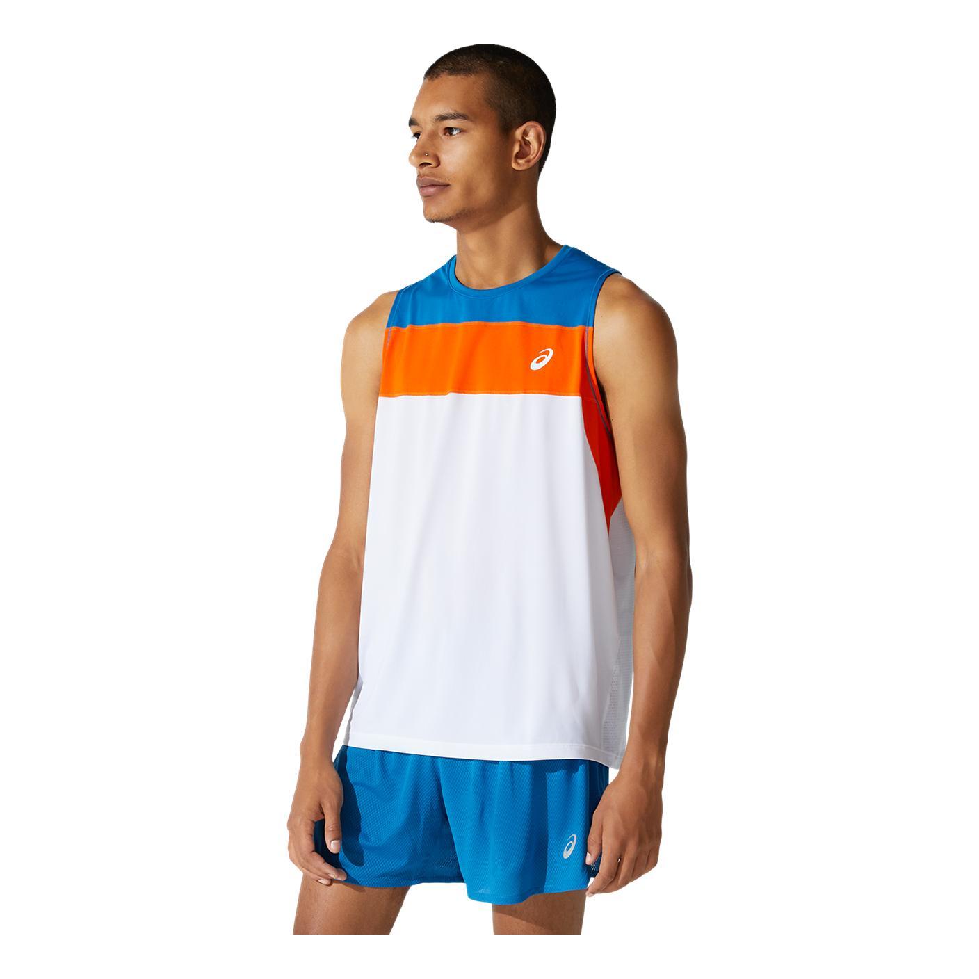 Asics Race Singlet Blanc S 