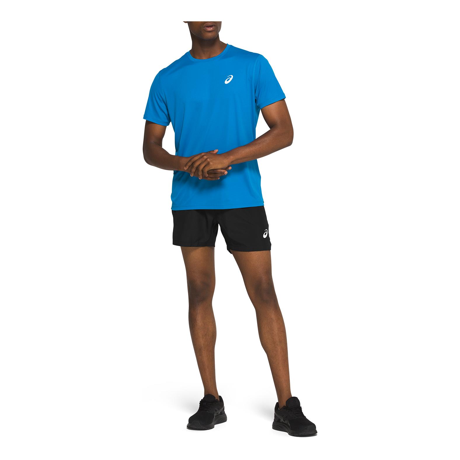 Asics Core Short Sleeves Top Bleu M 