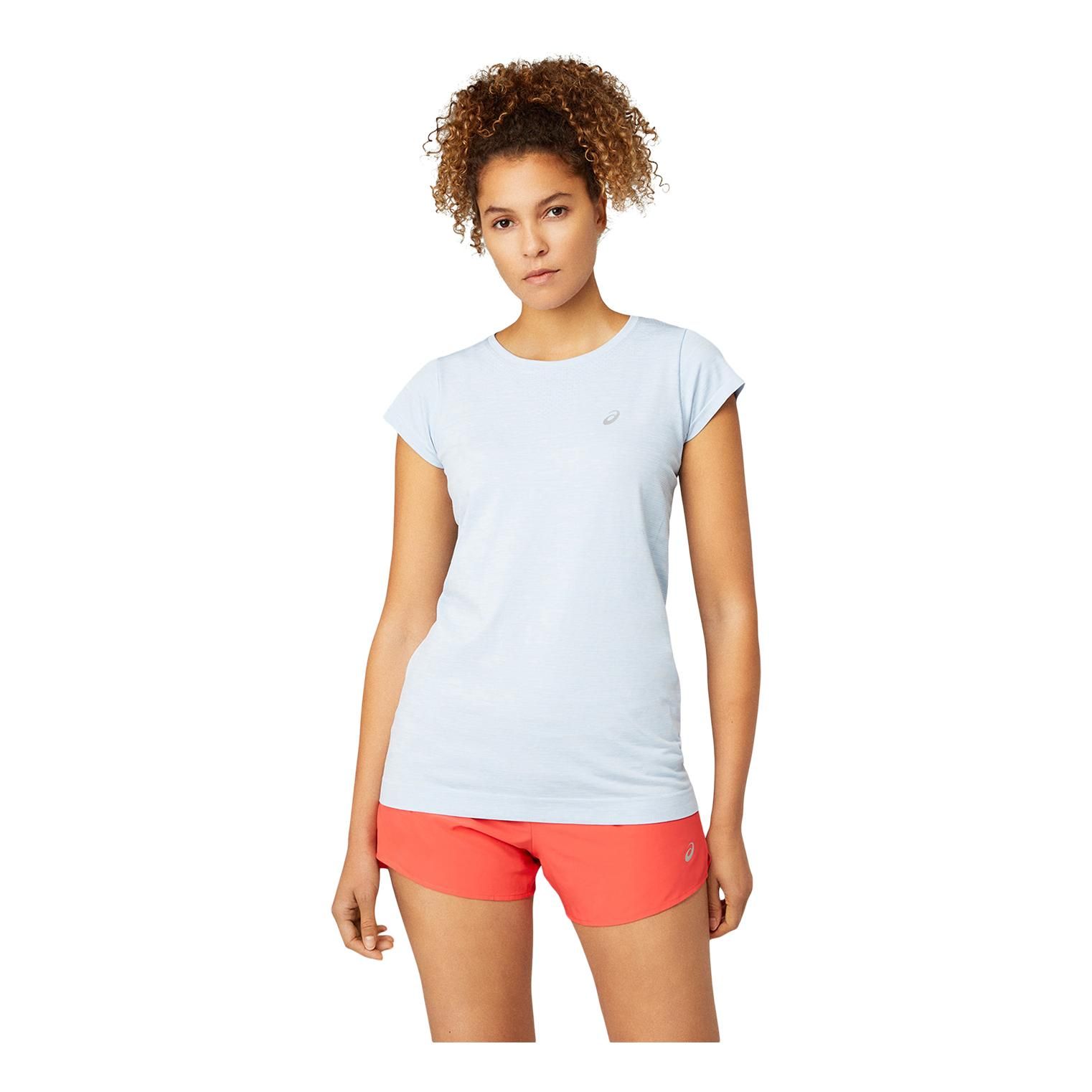Asics Race Seamless Short Sleeve Top Bleu ciel S 