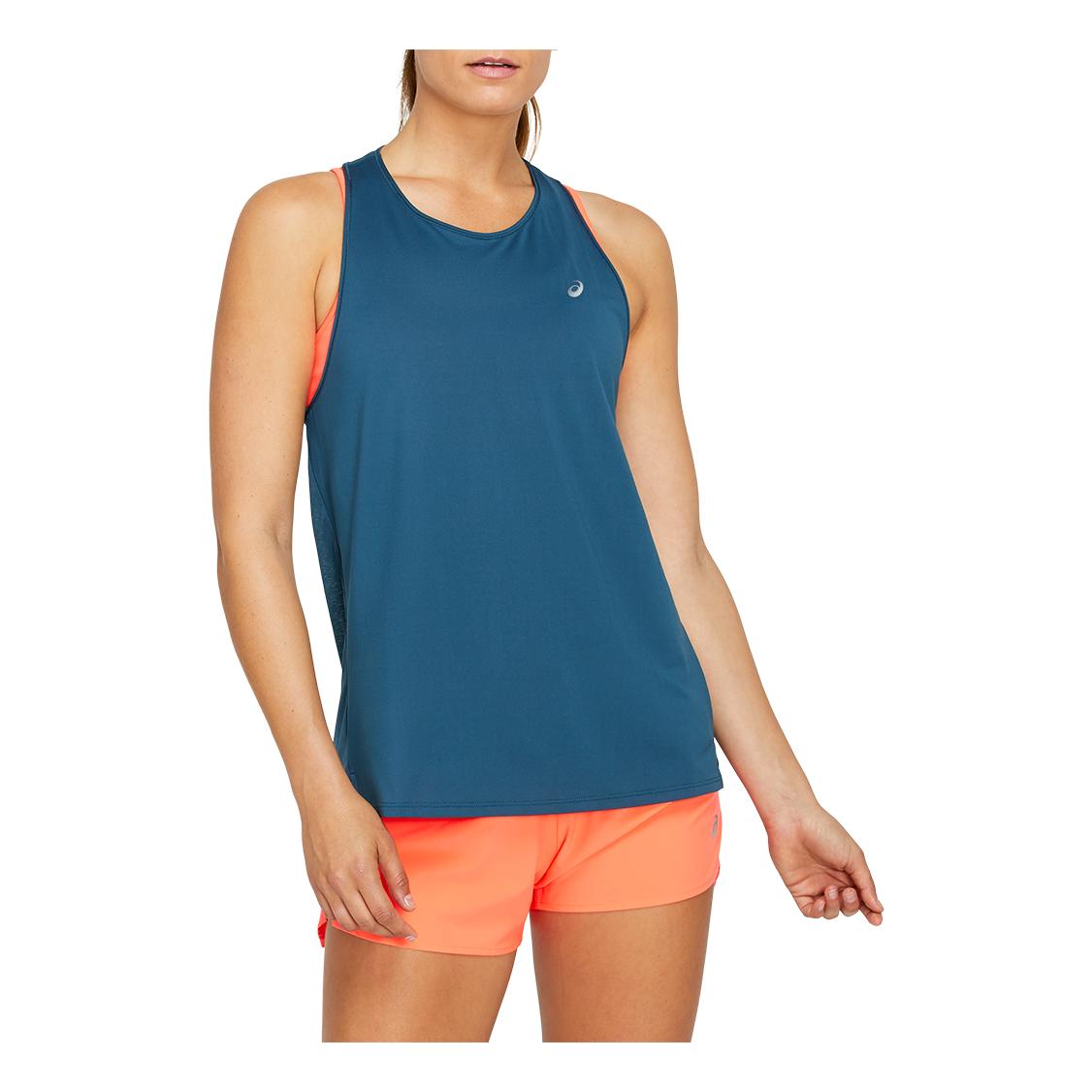 Asics Race Sleeveless Bleu M 
