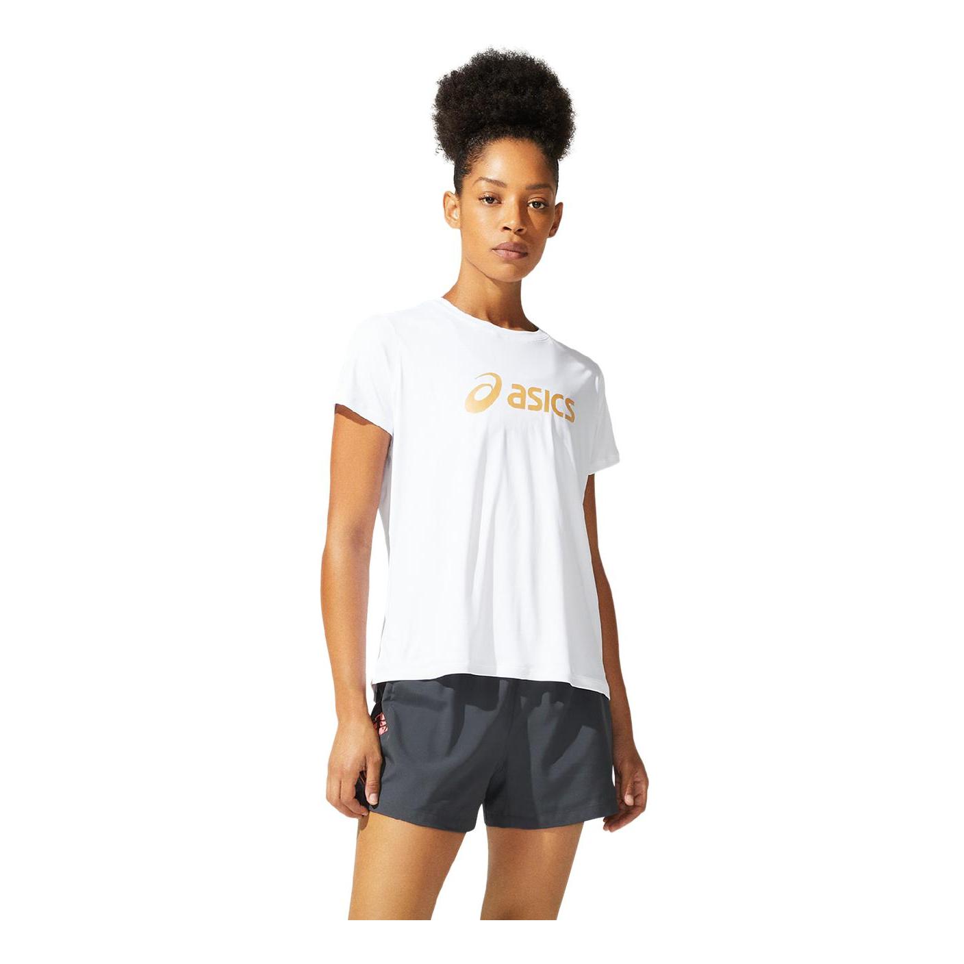 Asics Sakura Asics Short Sleeves Top Blanc M 
