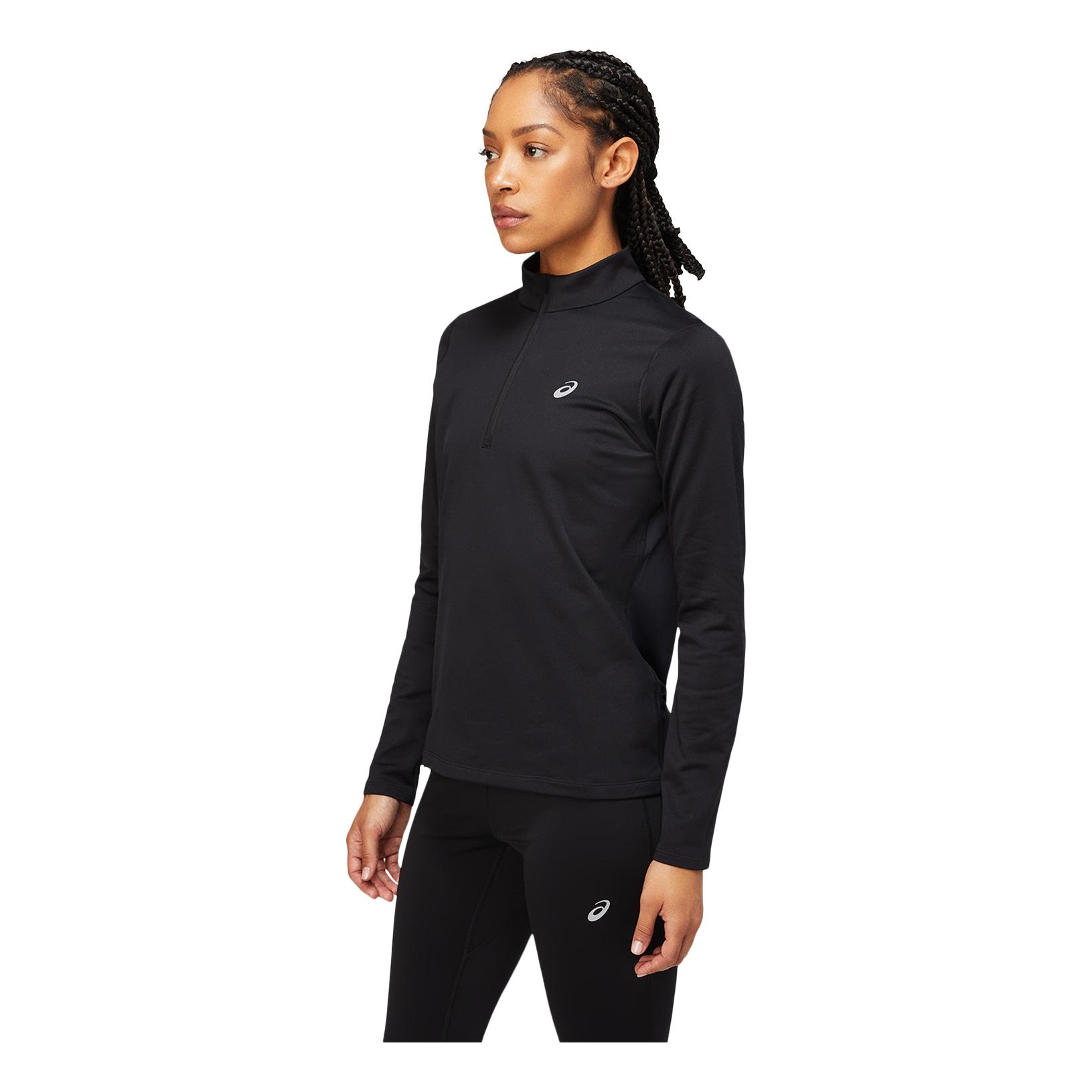 Asics Core Long Sleeve 1/2 Zip Winter Top Noir M 
