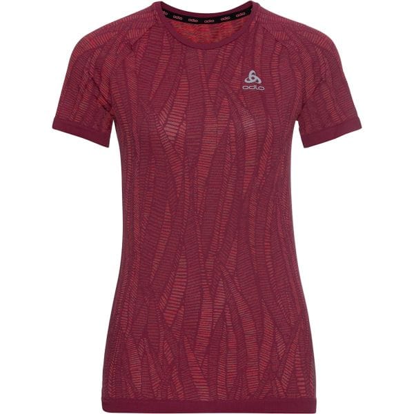 Odlo Women's Light Base Layer Top Crew Neck Short Sleeve Blackcomb Eco