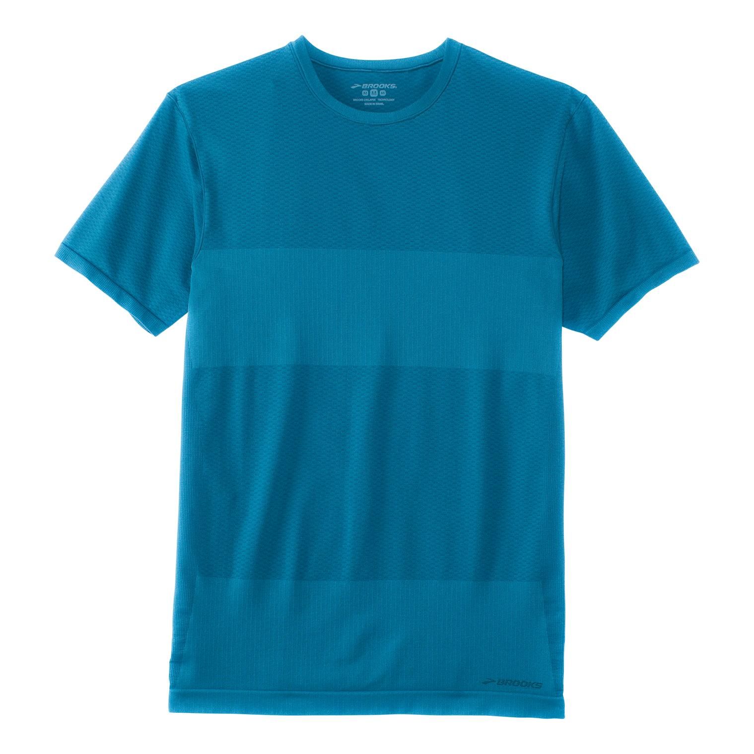 Brooks running Streaker Short Sleeve Bleu S 