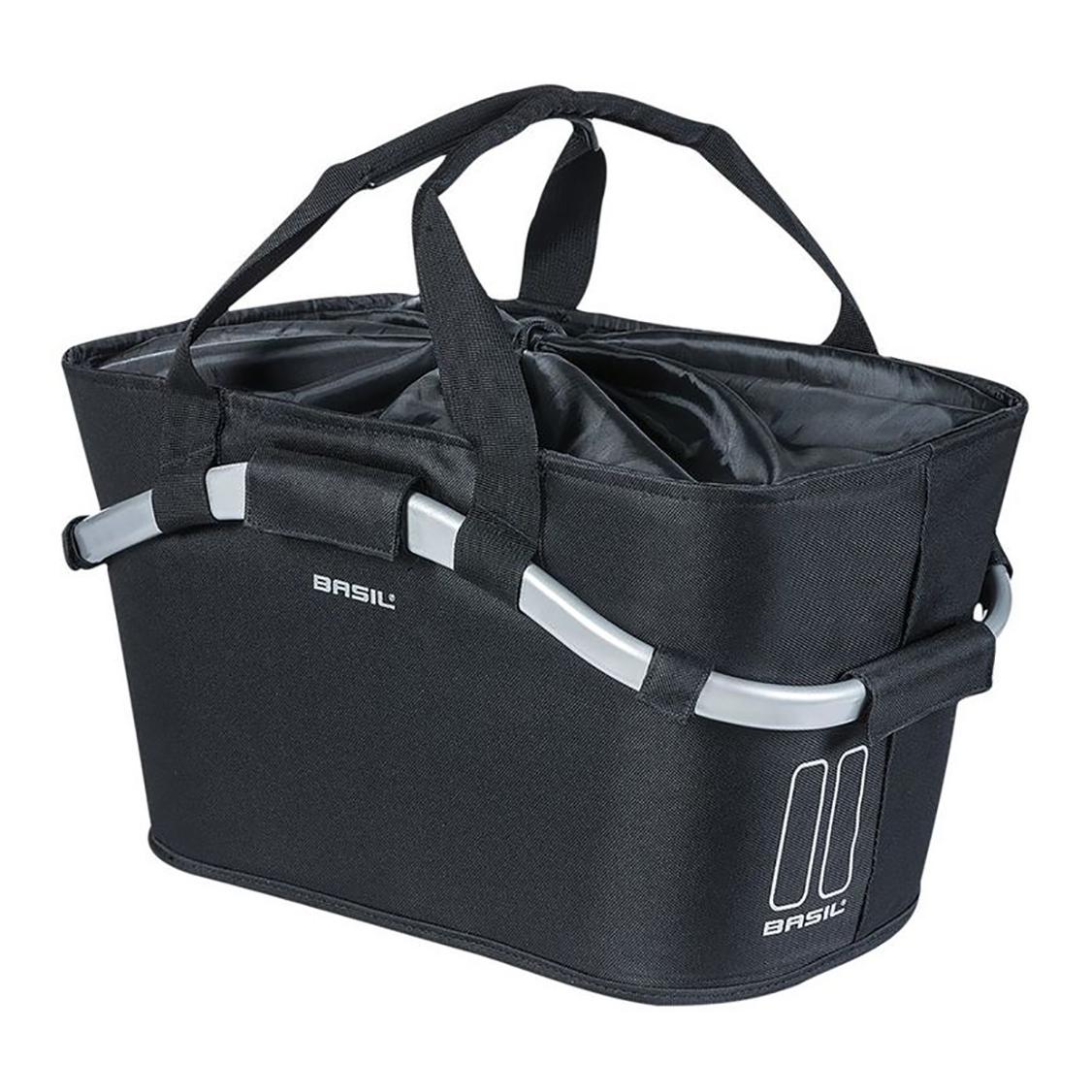 Basil PANIER A/ANSE AR.BASIL CLASSIC POLYESTER A/ADAPT.MIK NOIR Abricot 