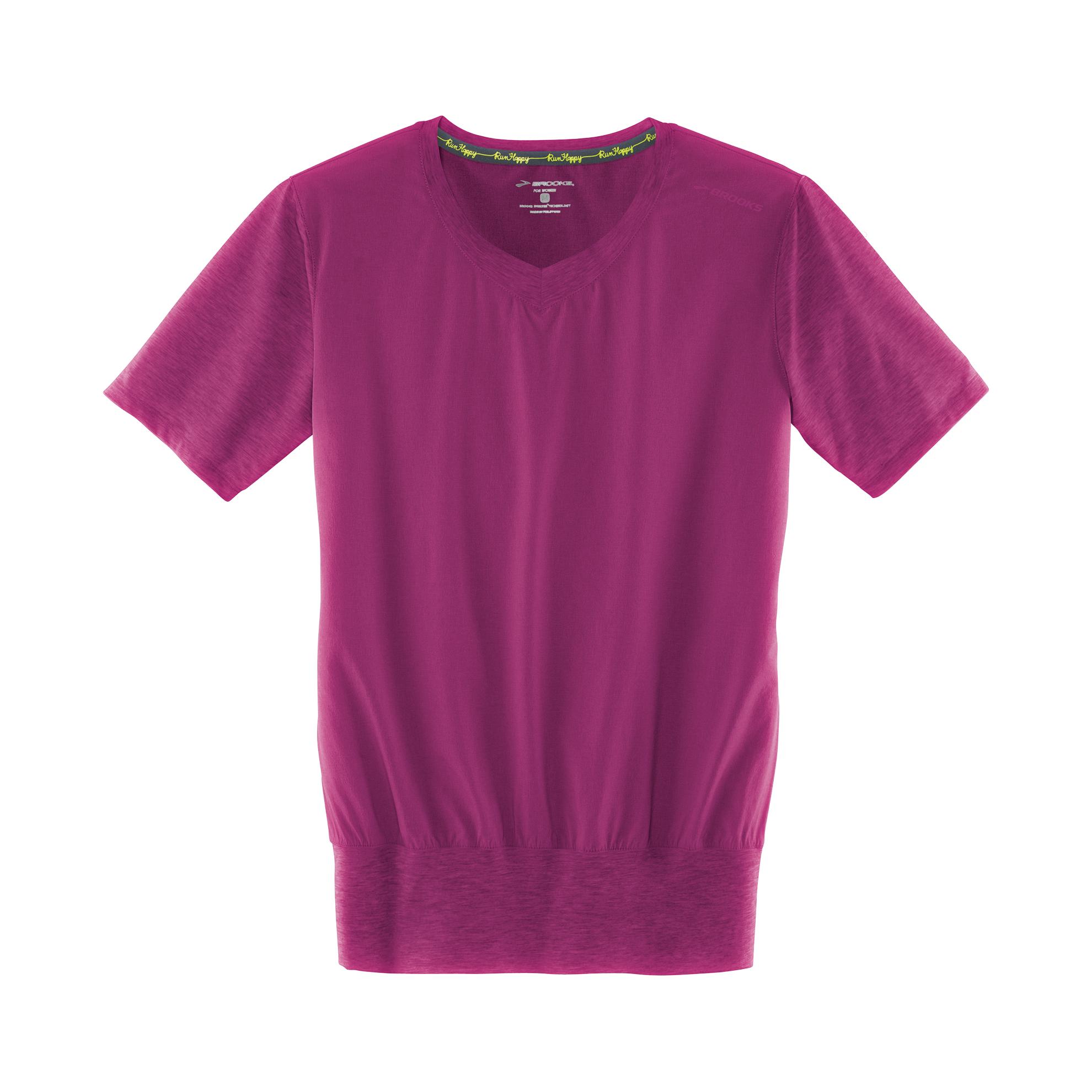 Brooks running Fly-by SS Vneck Framboise XS 
