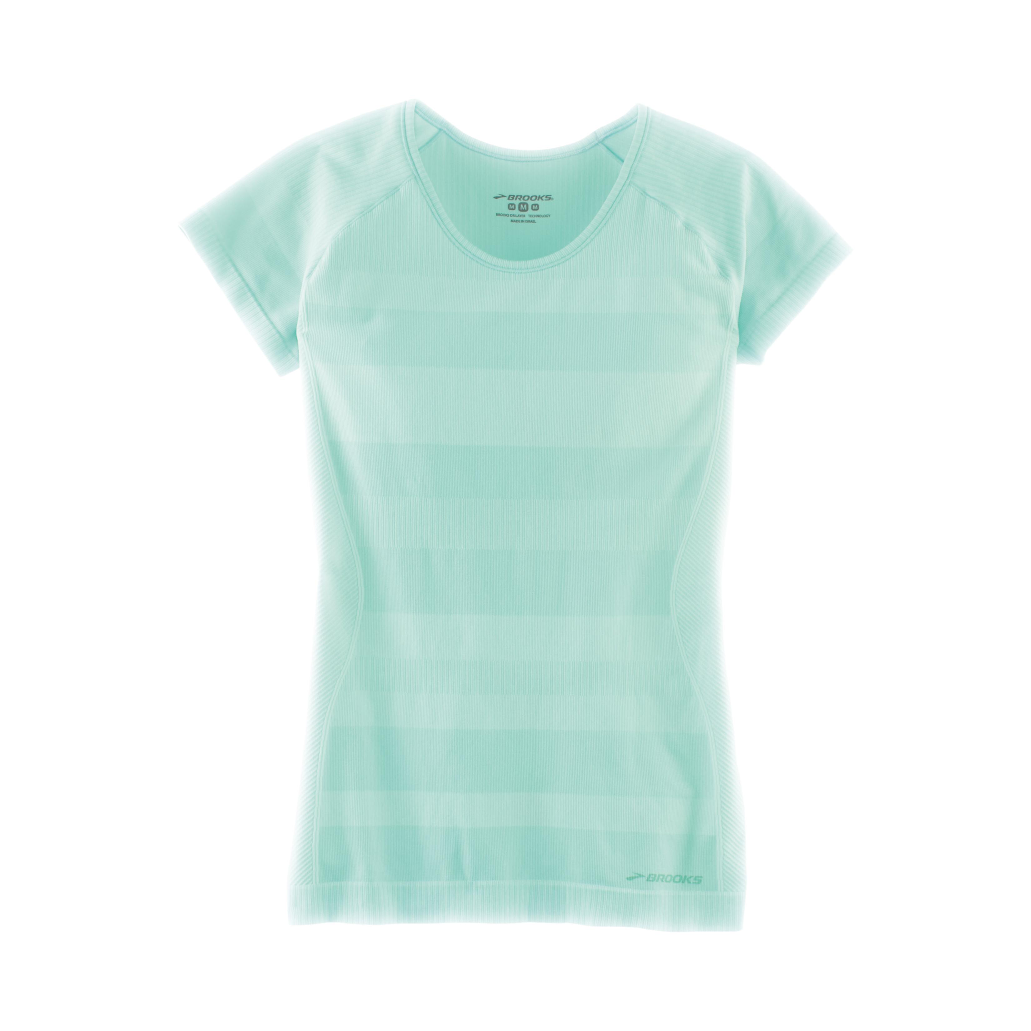 Brooks running Streaker Short Sleeve Turquoise S 