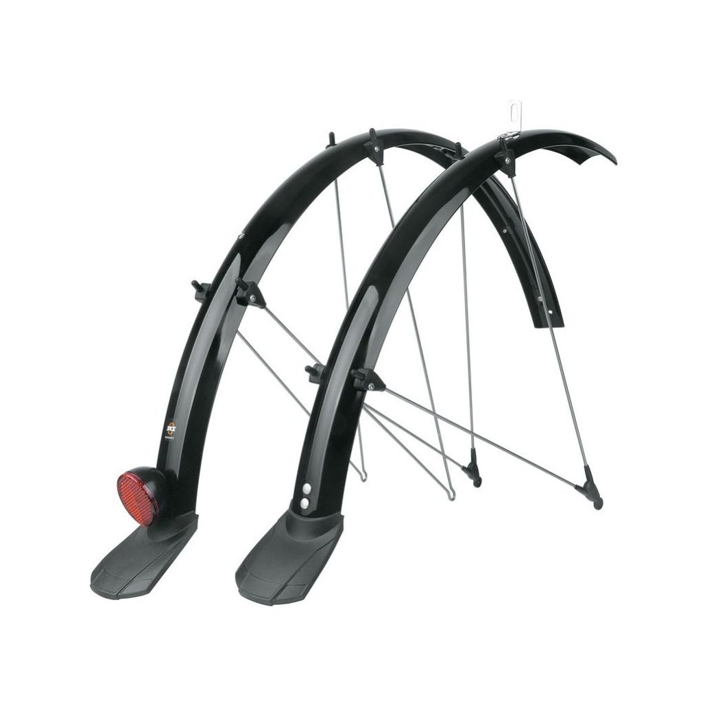 SKS JEU DE GARDE-BOUES SKS TREKKING 28 AVEC PASSAGE DE CÂBLES ET RÉFLÉCHISSANT NOIR 53 mm Noir 