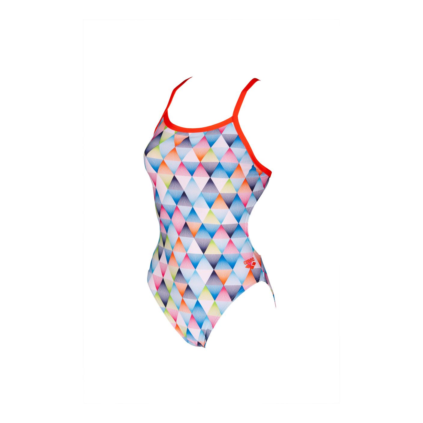 Arena Linear Triangle Challenge Back One Piece Orange 40 