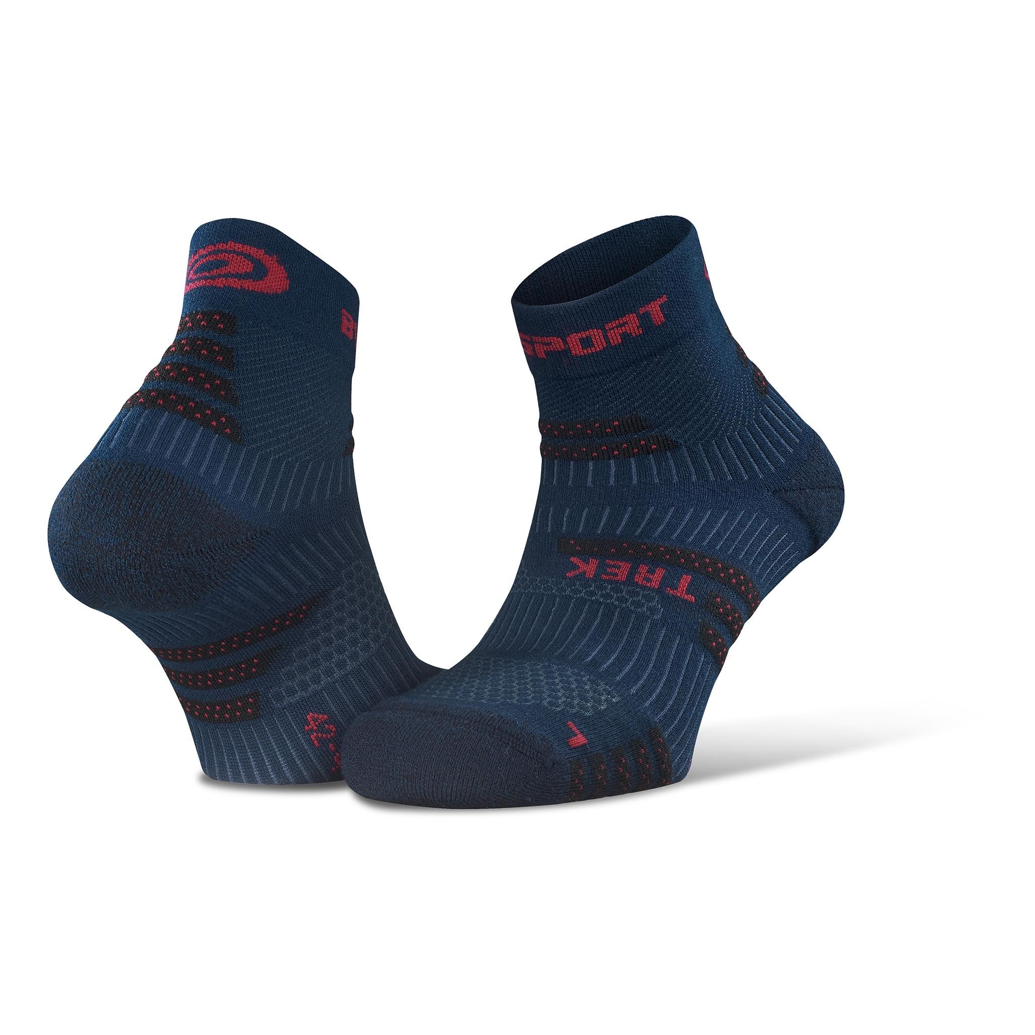 BV Sport Socquettes Trek Evo (Tige Basse) Bleu marine 45/47 