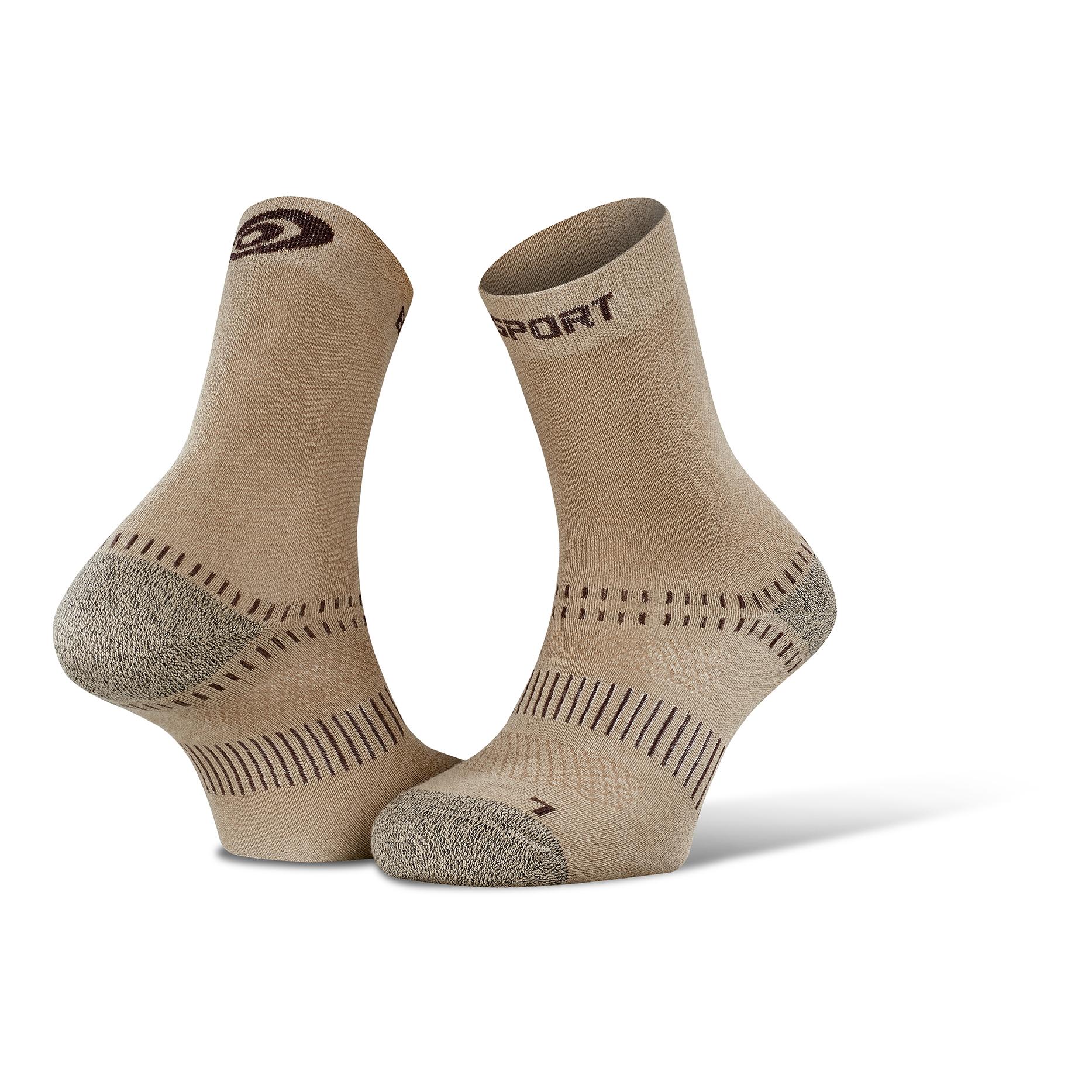 BV Sport Mi-Chaussettes Double Evo Beige 45/47