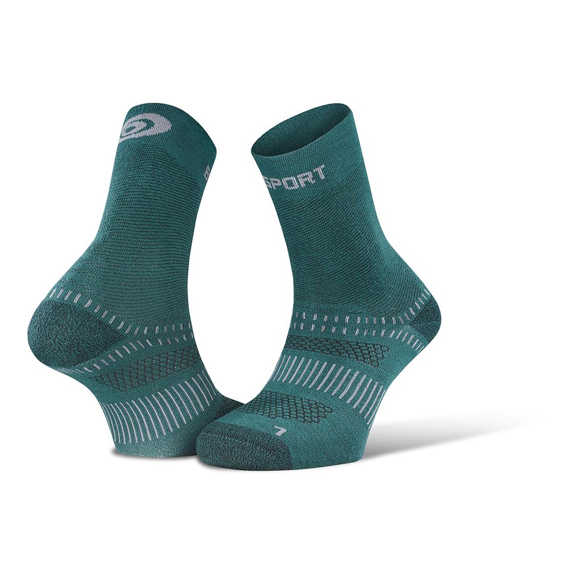 BV Sport Mi-Chaussettes Double Evo Vert 45/47