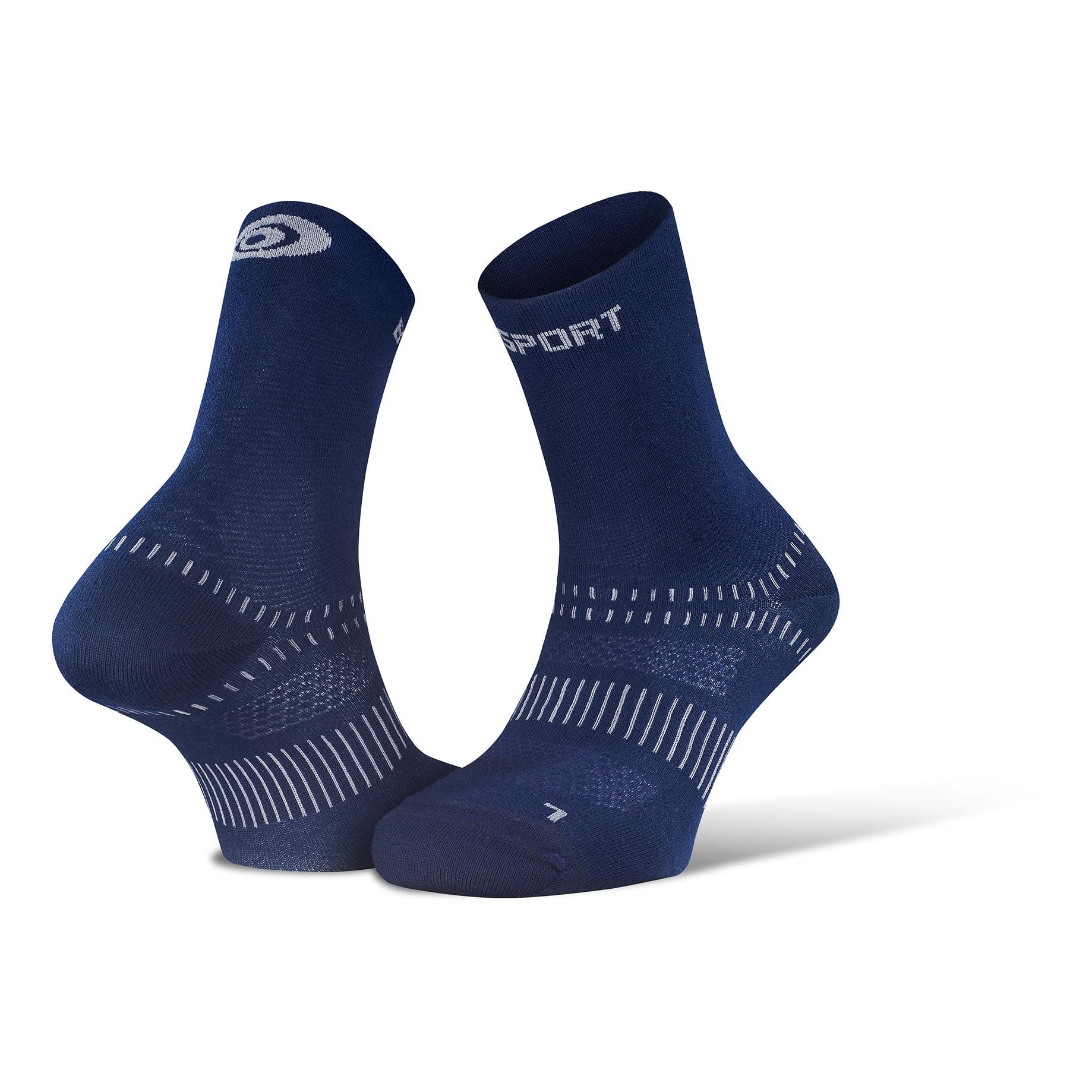 BV Sport Mi-Chaussettes Double Evo Bleu marine 45/47
