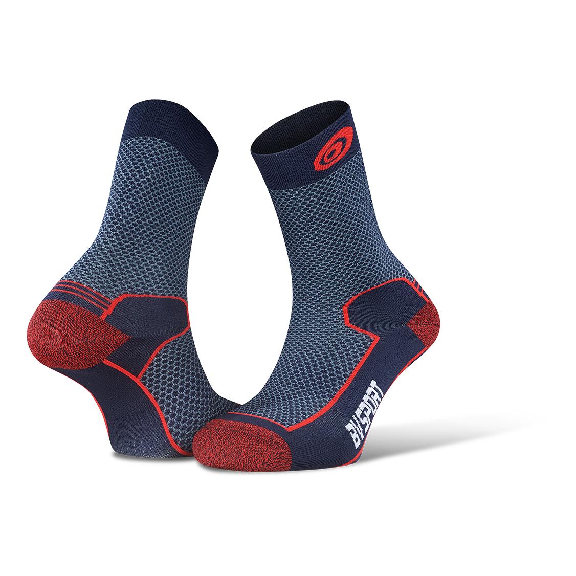 BV Sport Mi-Chaussettes Double Polyamide Evo Bleu 45/47
