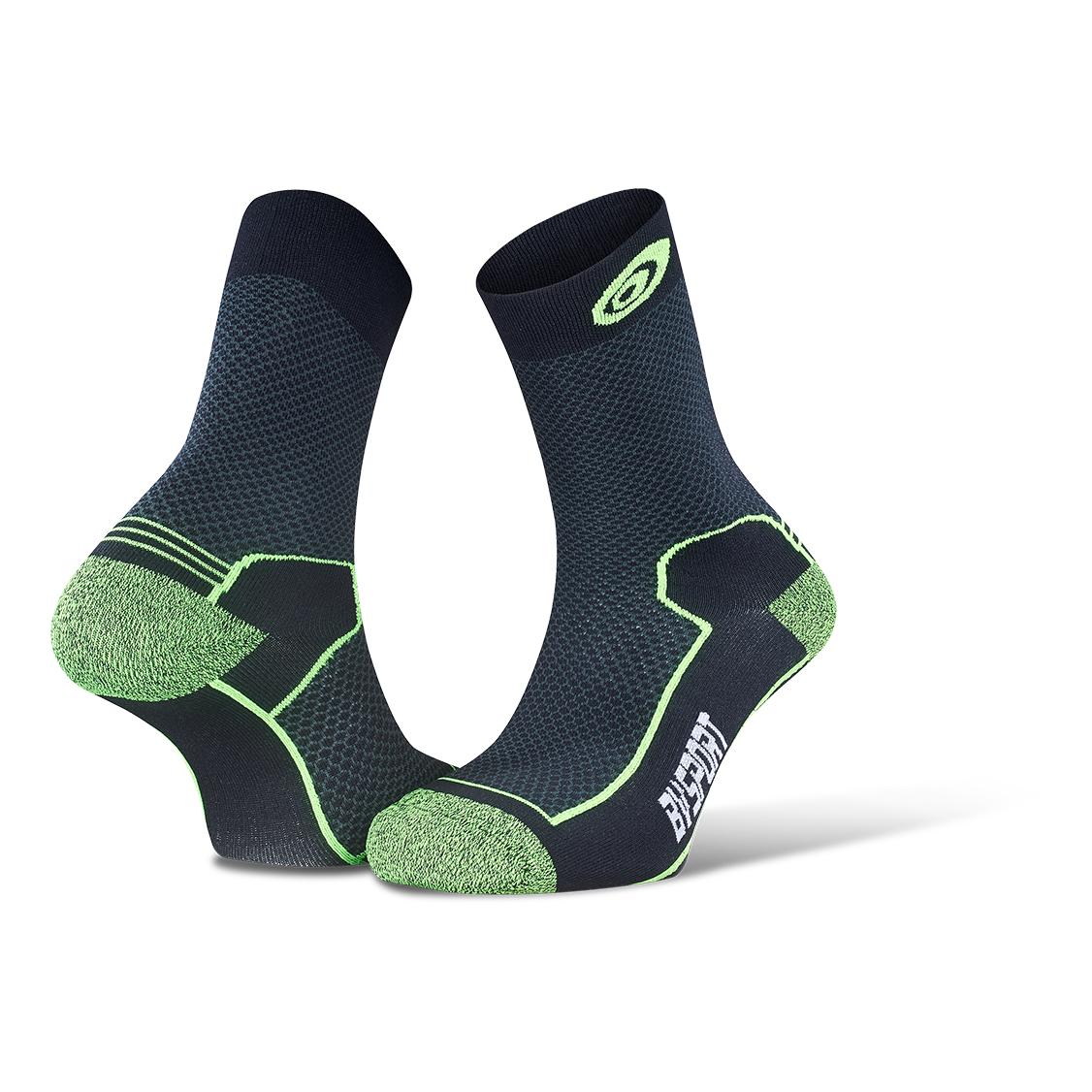 BV Sport Mi-Chaussettes Double Polyamide Evo Noir 39/41