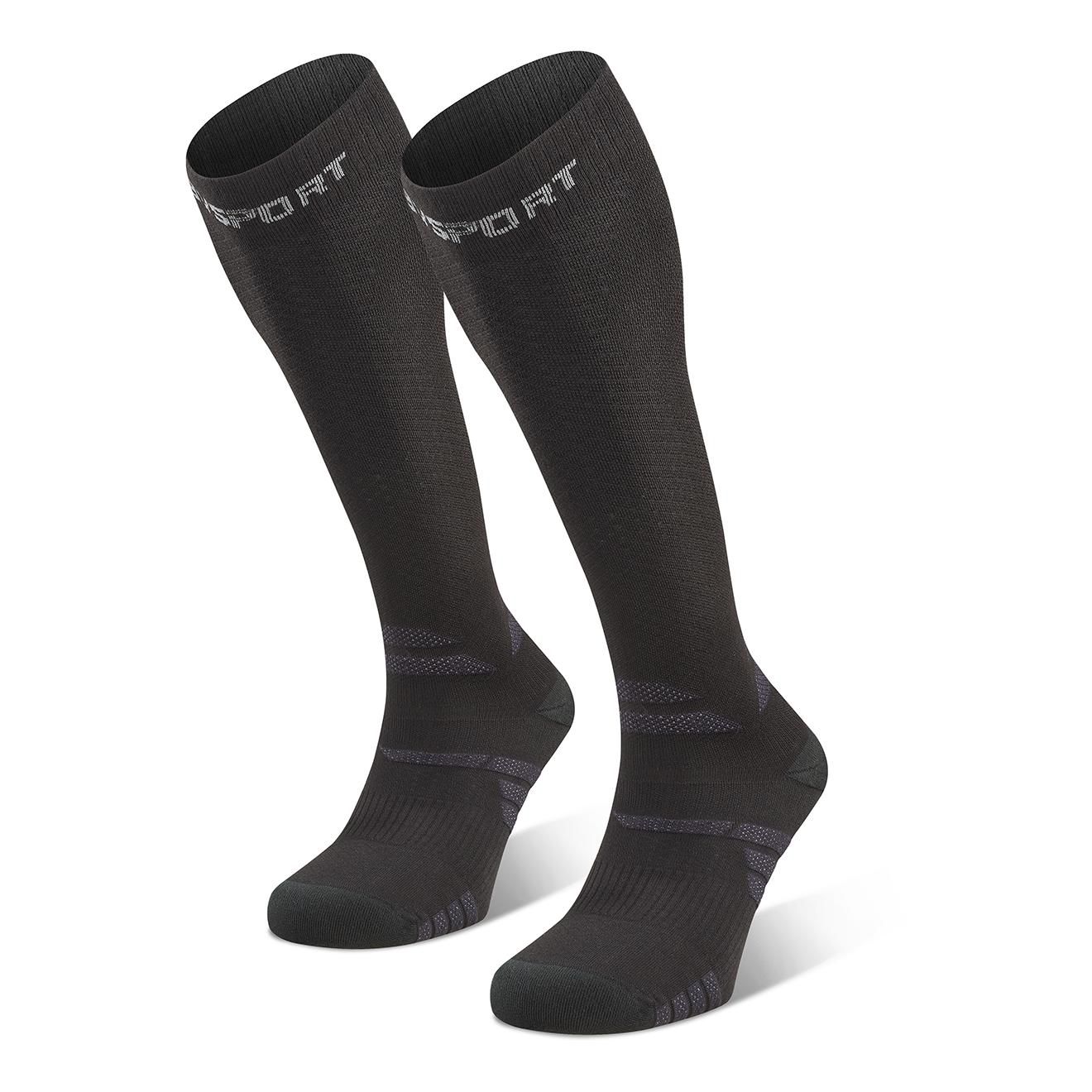 BV Sport Chaussettes Trek Compression Evo Noir L 