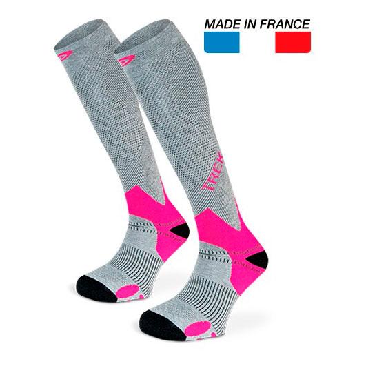 BV Sport Chaussettes Trek Compression Gris S