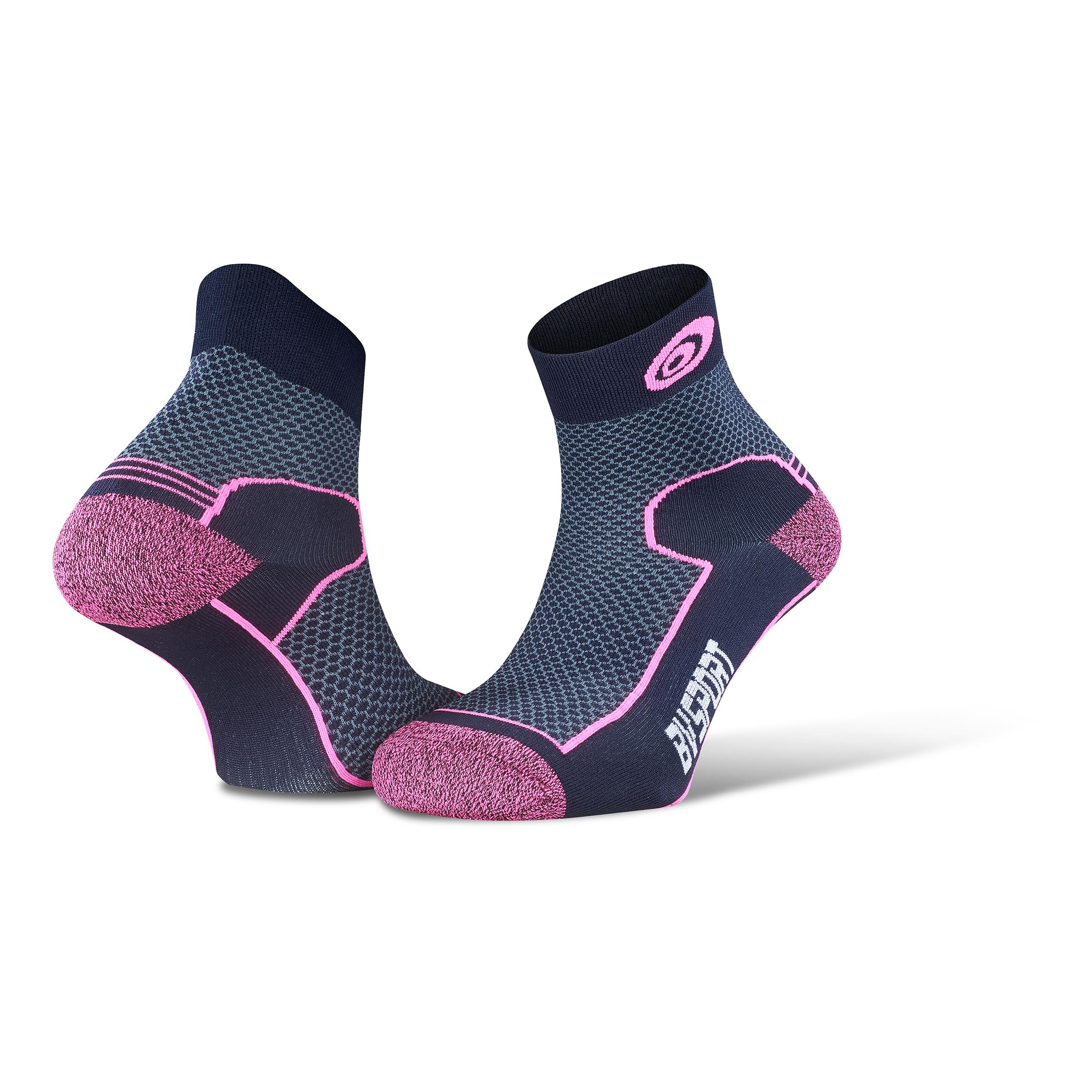 BV Sport Mi-Chaussettes Double Polyamide Evo (Tige Courte) Bleu 42/44