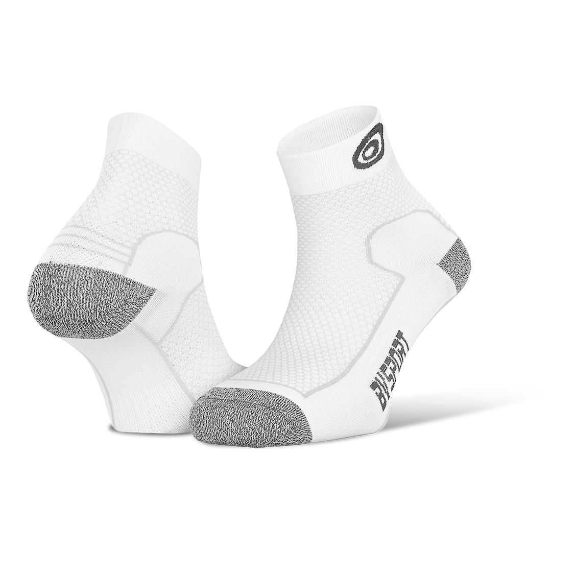 BV Sport Mi-Chaussettes Double Polyamide Evo (Tige Courte) Blanc 36/38