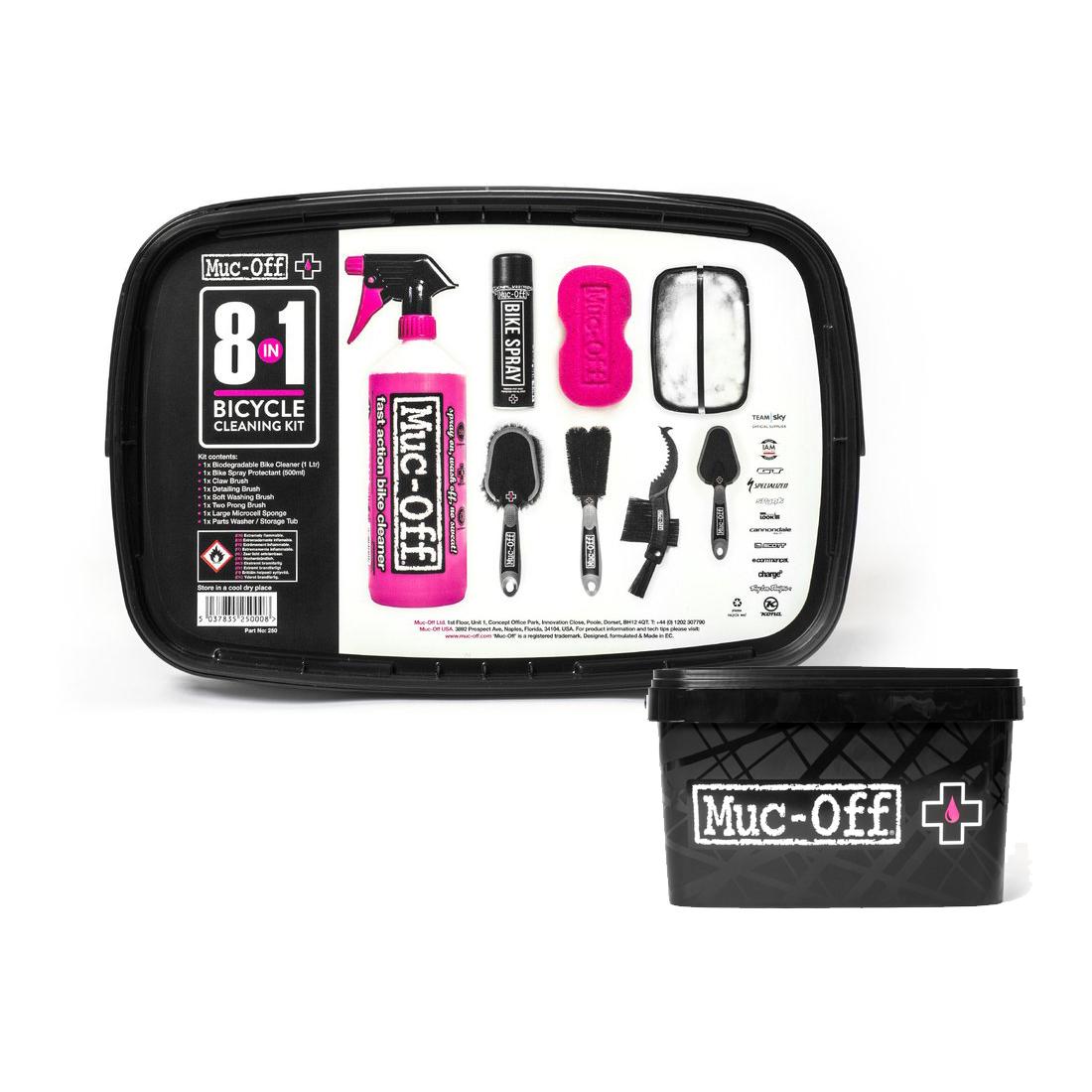 Muc-Off Kit de nettoyage pour vélo 8 en 1 Noir 