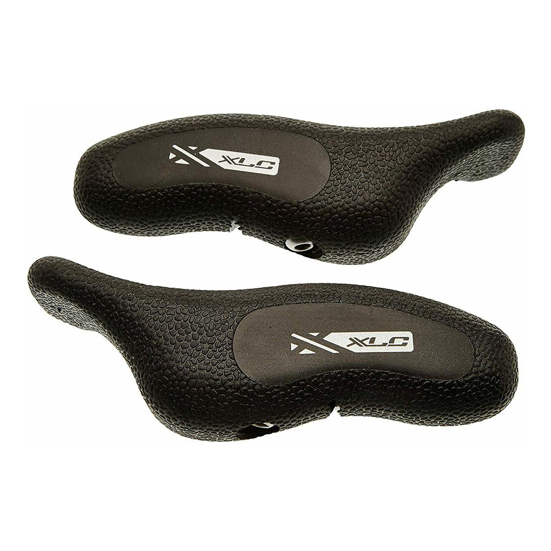 XLC XLC BE-A08 EMBOUTS ERGONOMIQUES 125MM ALUMINIUM NOIRS Noir 