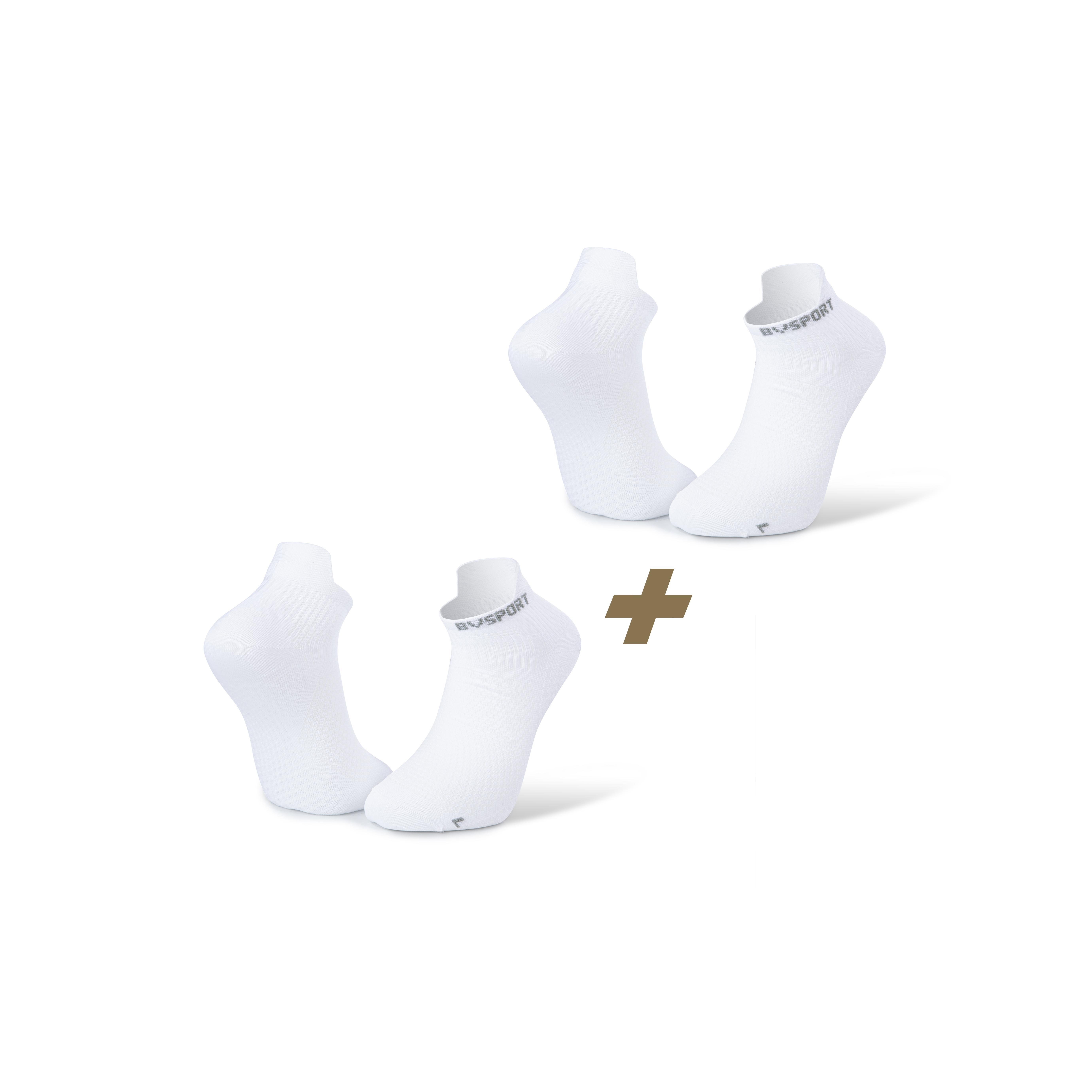 BV Sport Socquette Light 3D Ultra Courte Pack 2 Blanc 39/41 