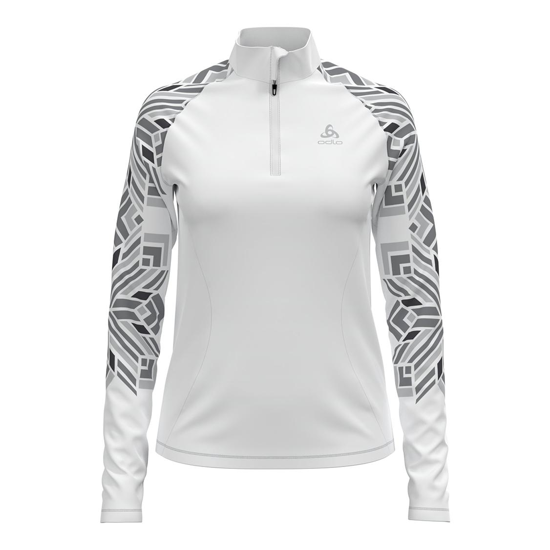 Odlo Midlayer 1/2 Zip Snowcross Blanc XS 