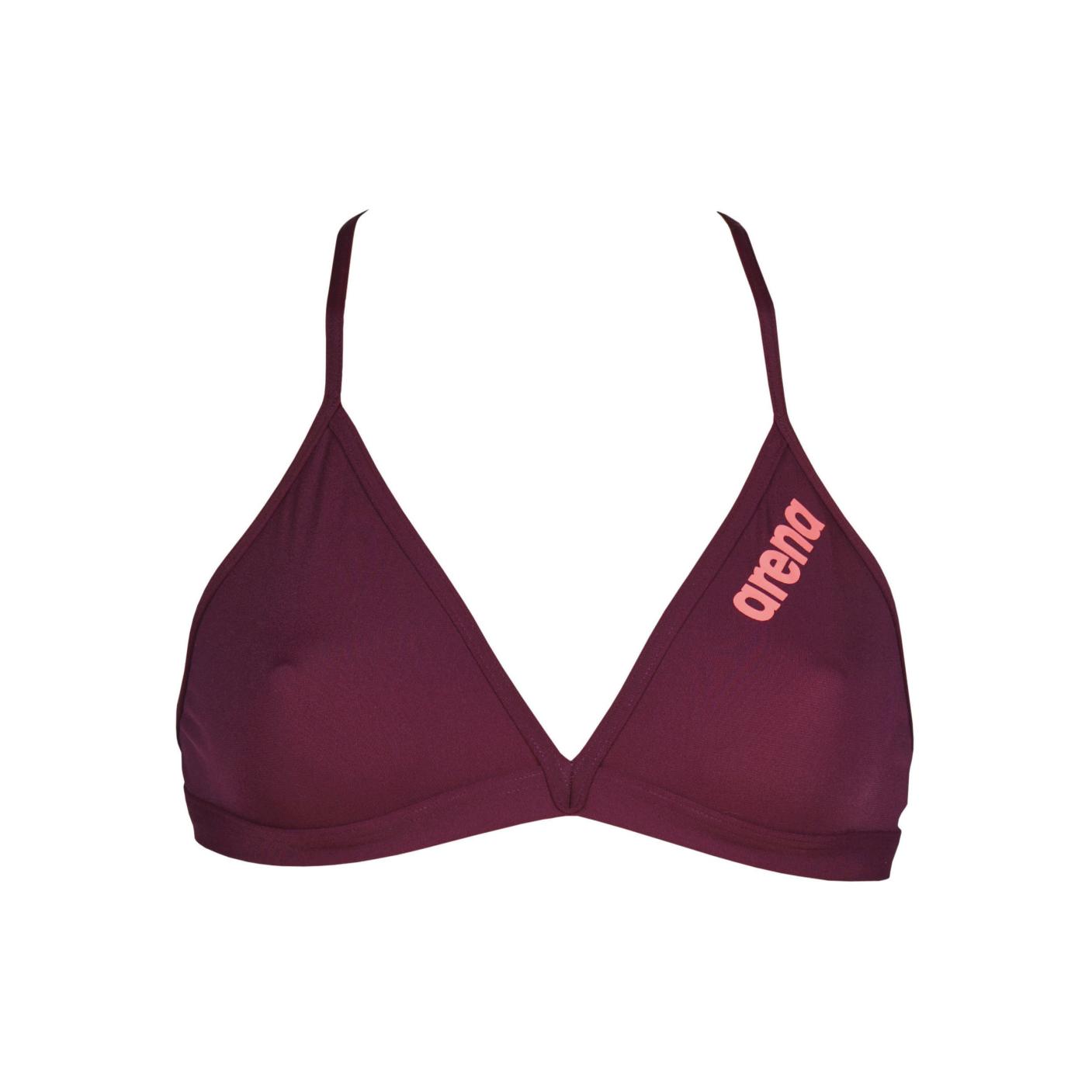 Arena Solid Tie Back Top Bordeaux 42 