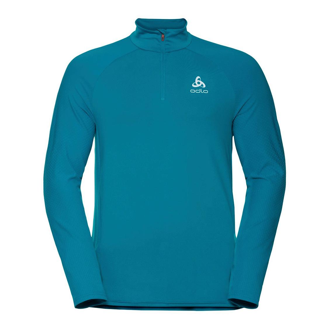 Odlo Midlayer 1/2 Zip Zeroweight Ceramiwarm Bleu XL 