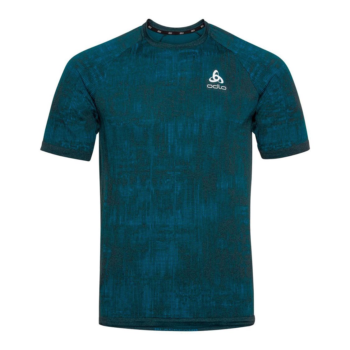 Odlo T-Shirt Short Sleeves Crew Neck Blackcomb Pro Bleu L 