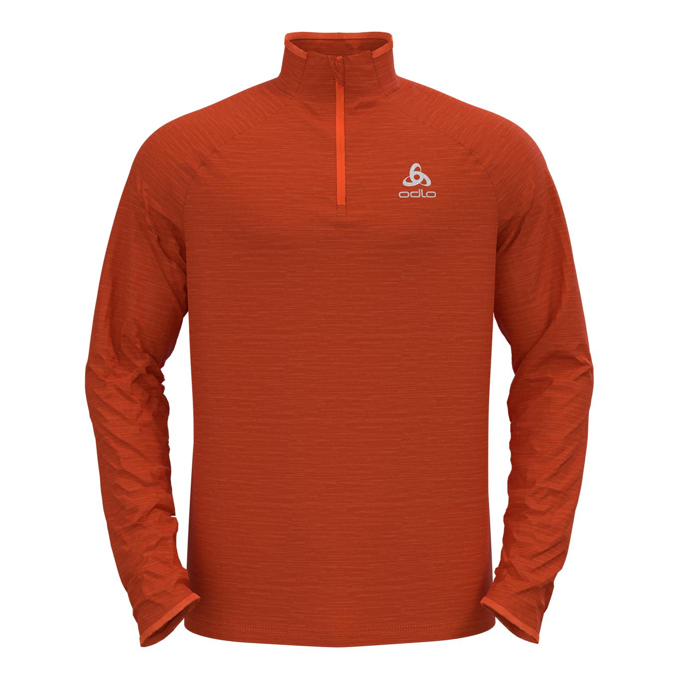 Odlo Run Easy Warm Midlayer 1/2 Zip Orange S 