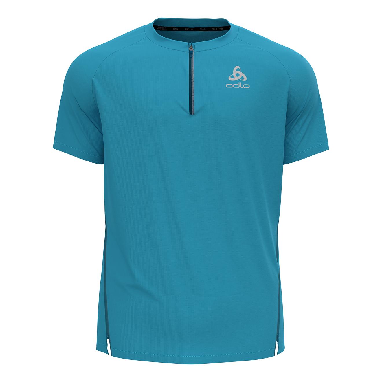 Odlo Axalp Trail T-Shirt Short Sleeves 1/2 Zip Bleu XL 