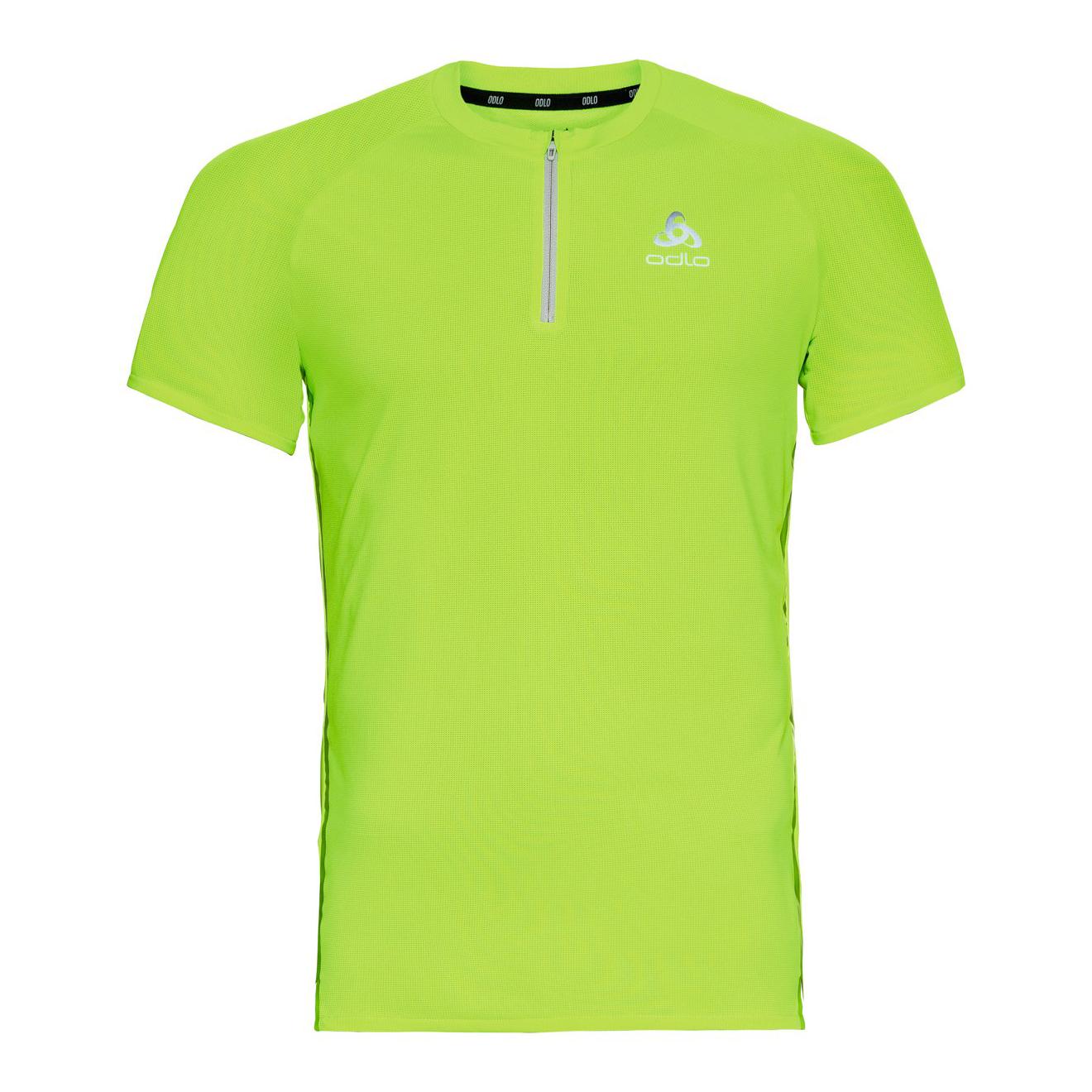 Odlo Axalp Trail T-Shirt Short Sleeves 1/2 Zip Vert fluo S 