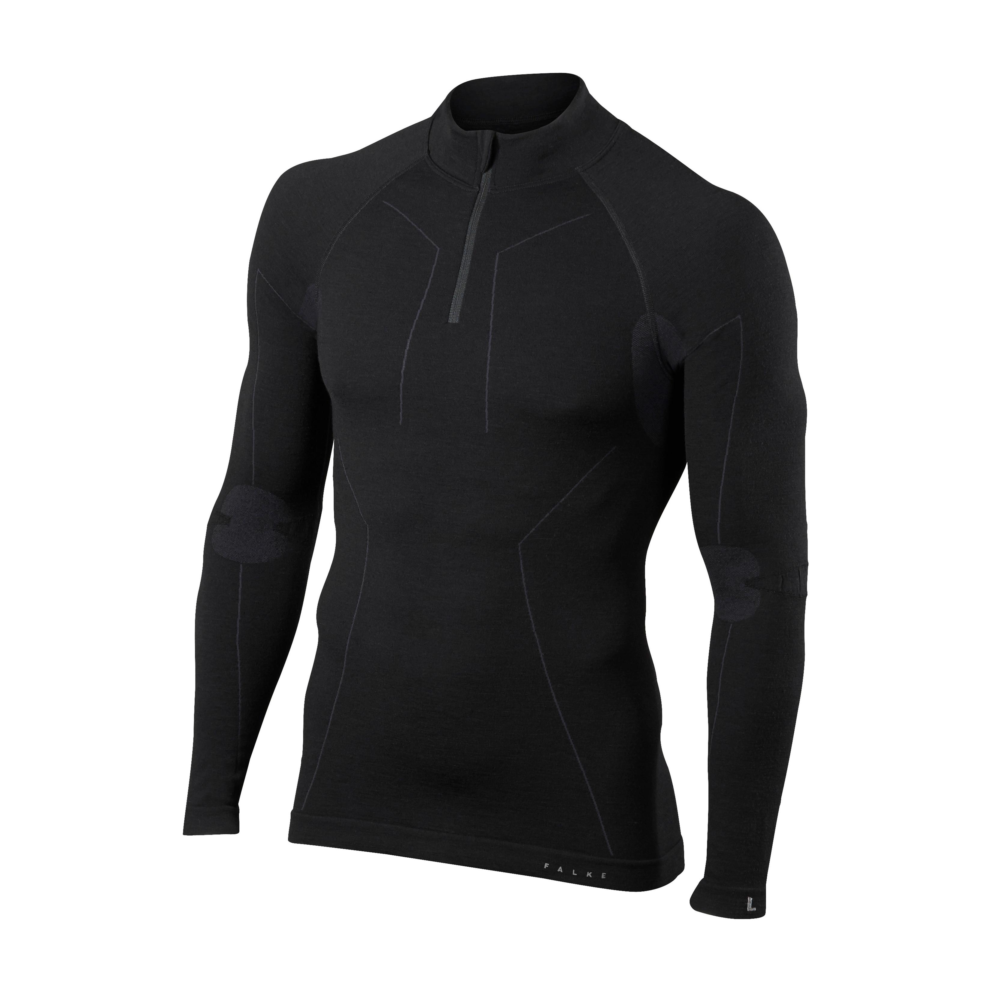 Falke Wool-Tech Zip Shirt Noir S 