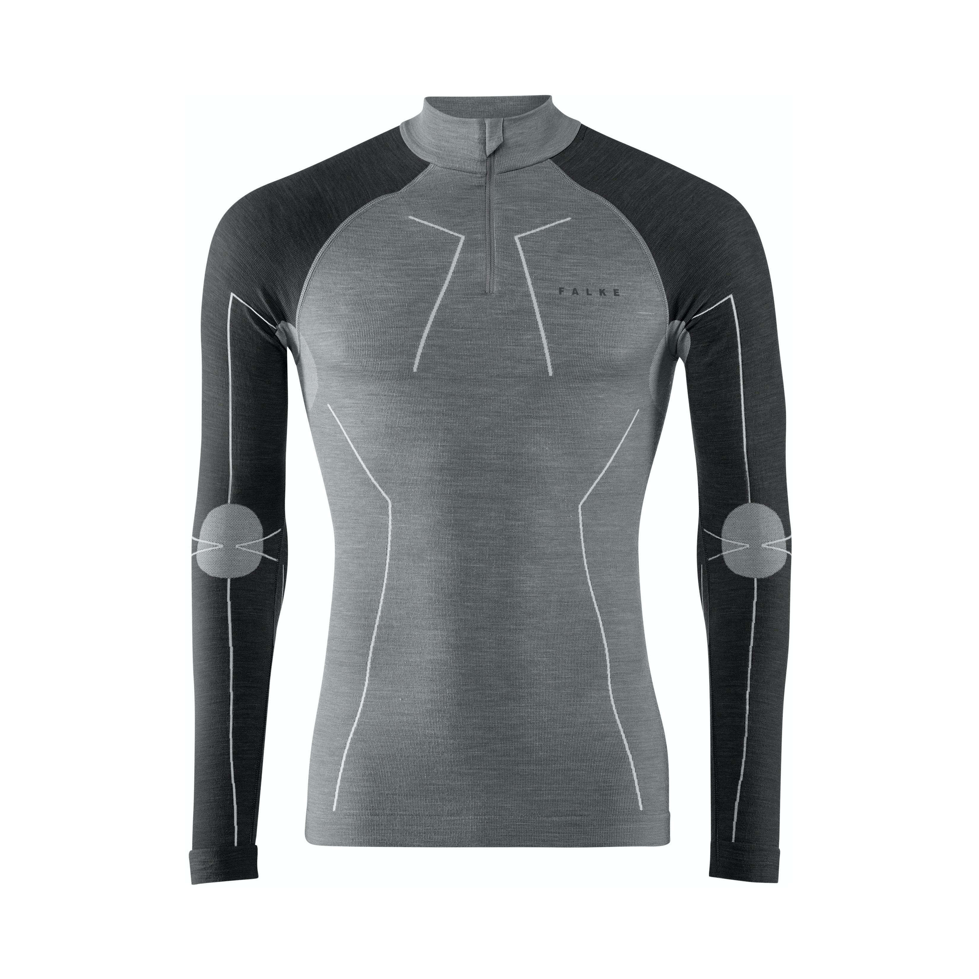 Falke Wool-Tech Zip Shirt Regular Gris S 