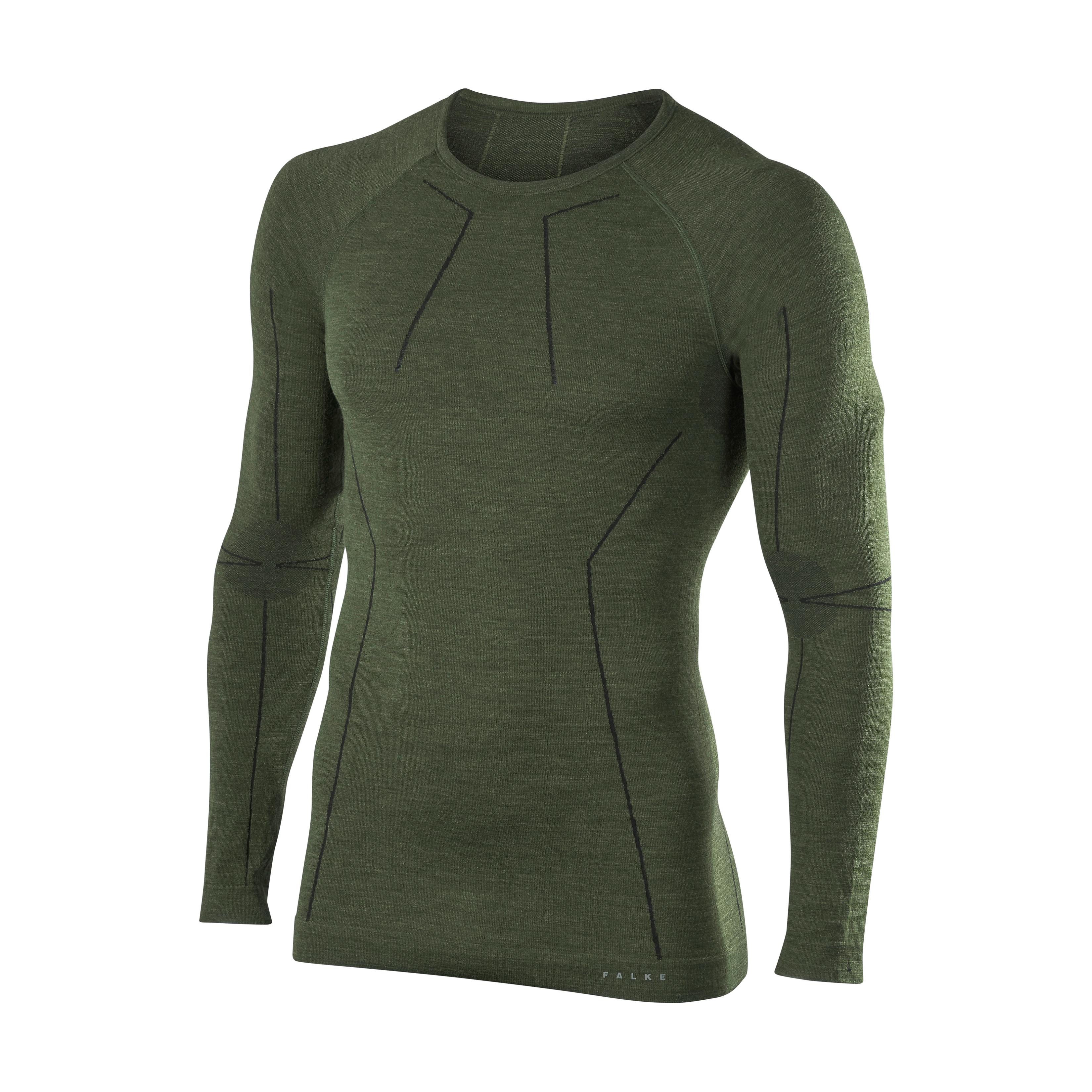 Falke Wool-Tech Long Sleeve Shirt Kaki XXL 