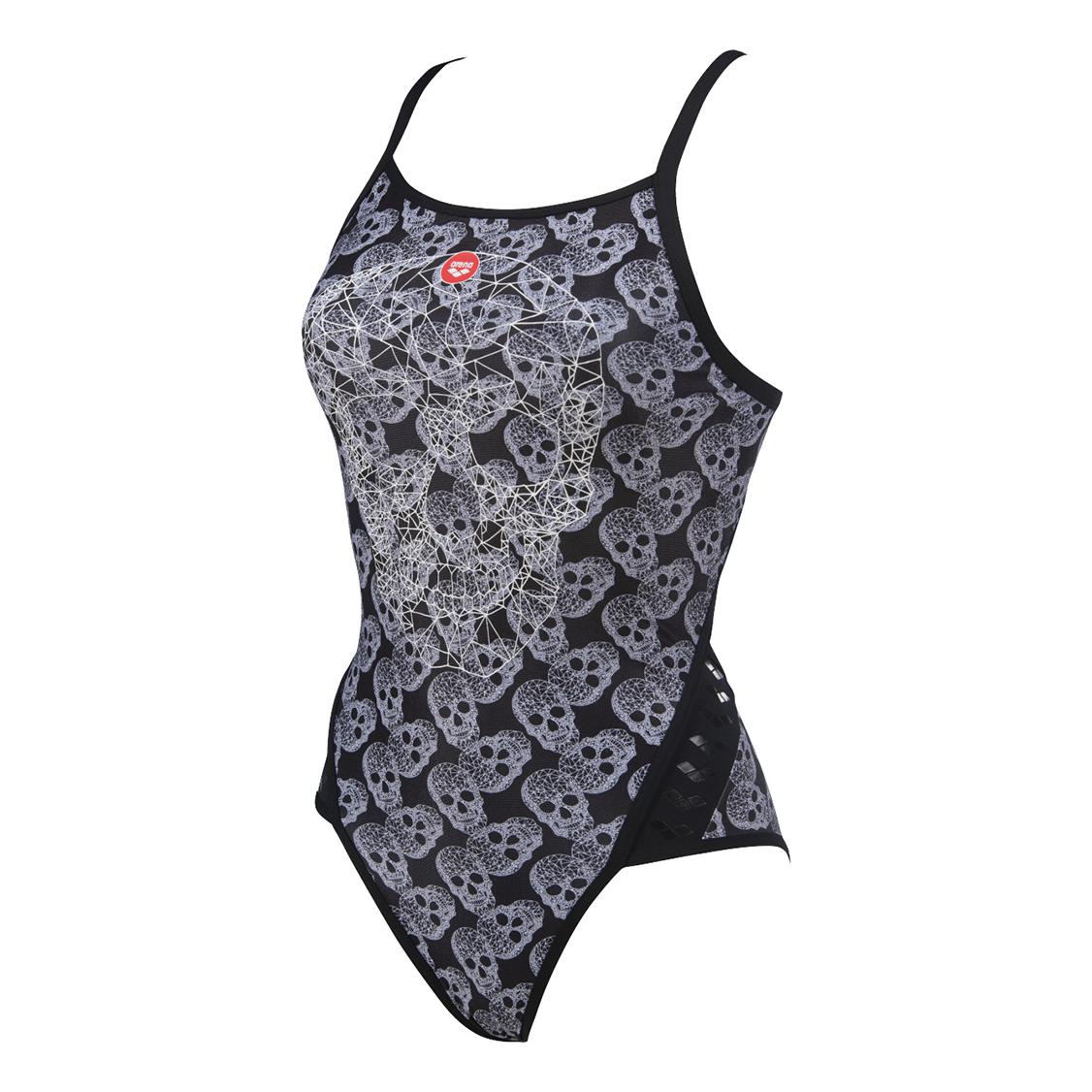 Arena Crazy Pop Skulls Superfly Back One Piece Noir 34 