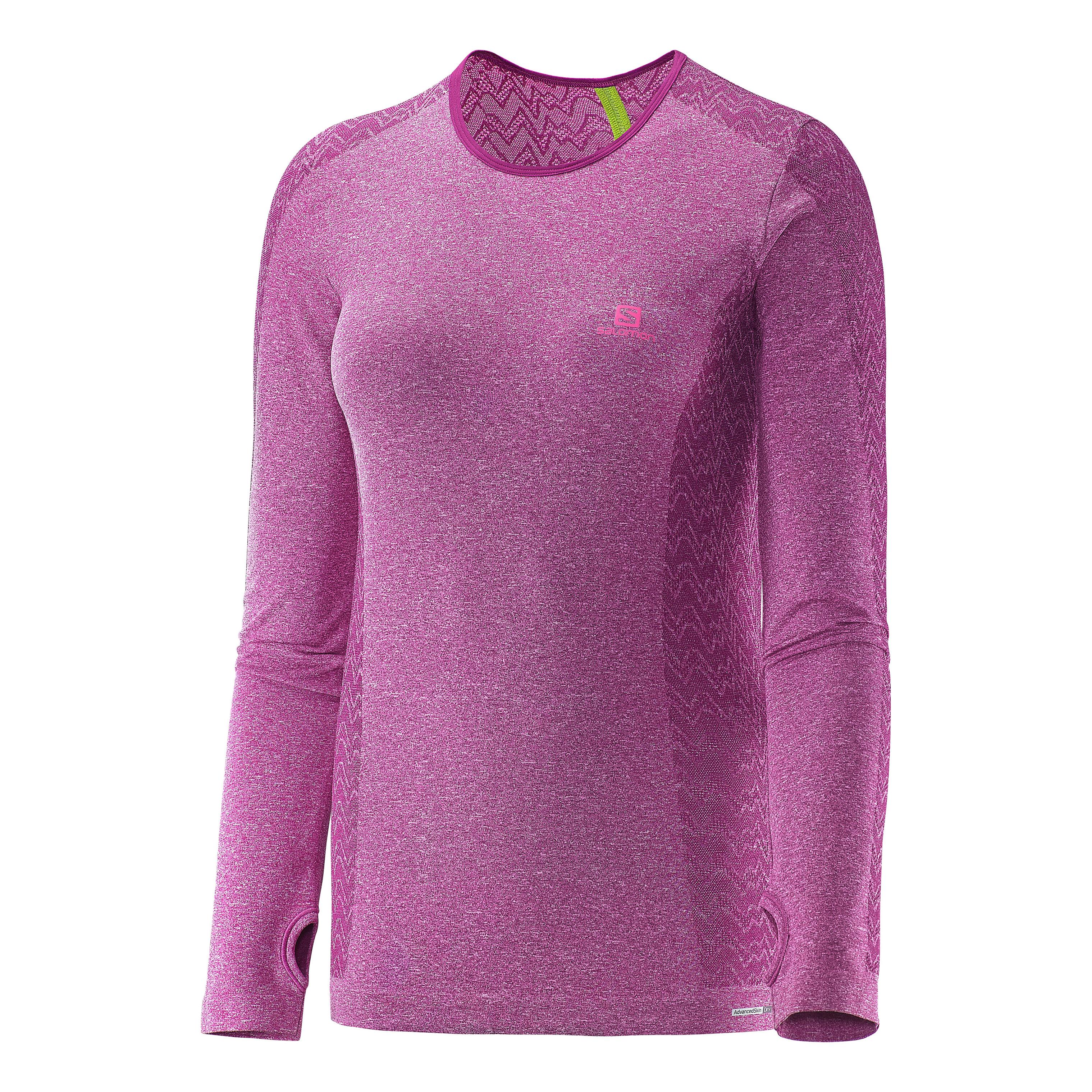 Salomon Elevate Seamless Long Sleeves Tee Lilas L 