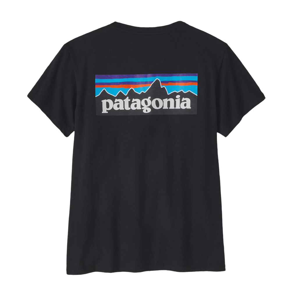 Patagonia Women's Noir P-6 Logo Responsibili-Tee Black