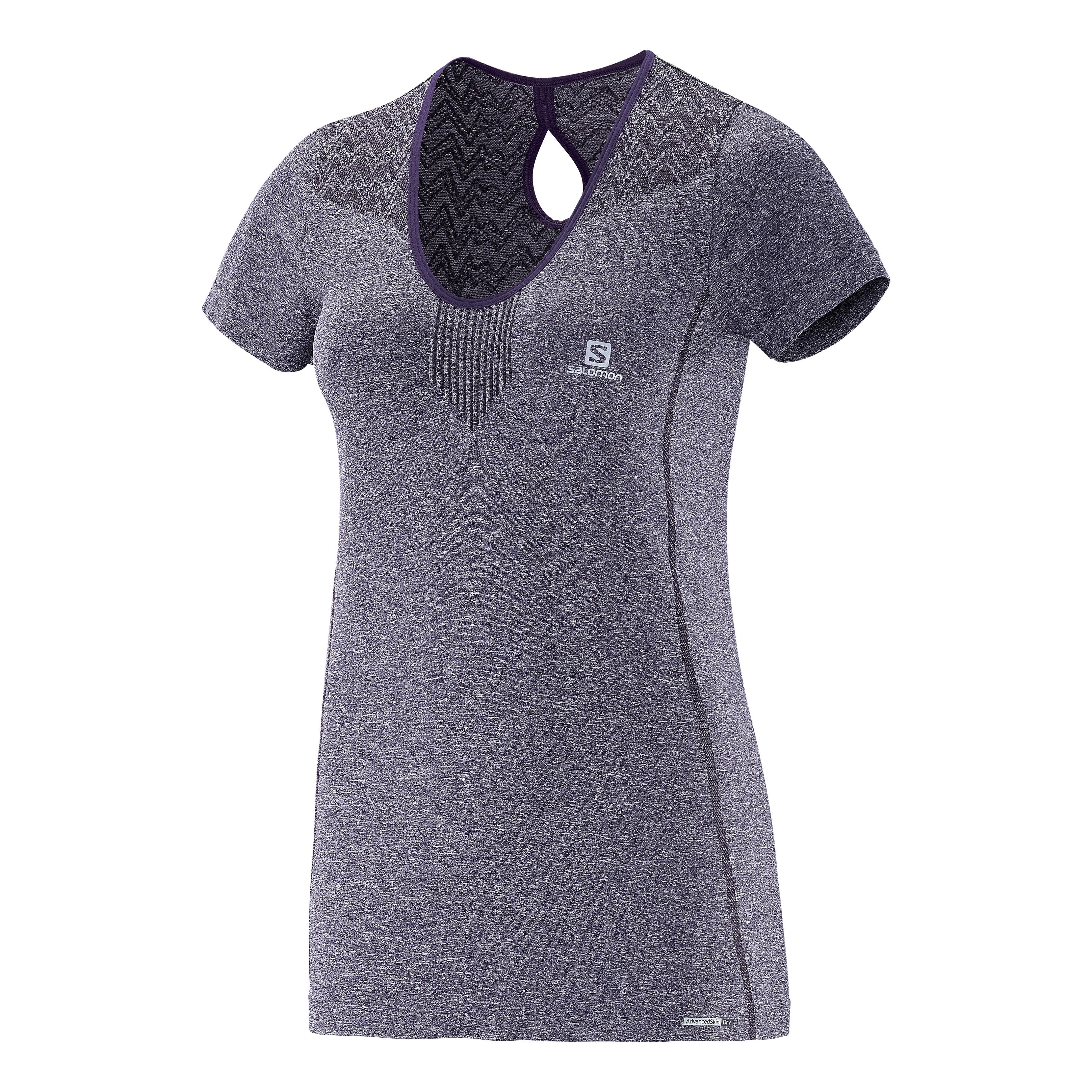 Salomon Elevate Seamless Short Sleeves Tee Violet L 