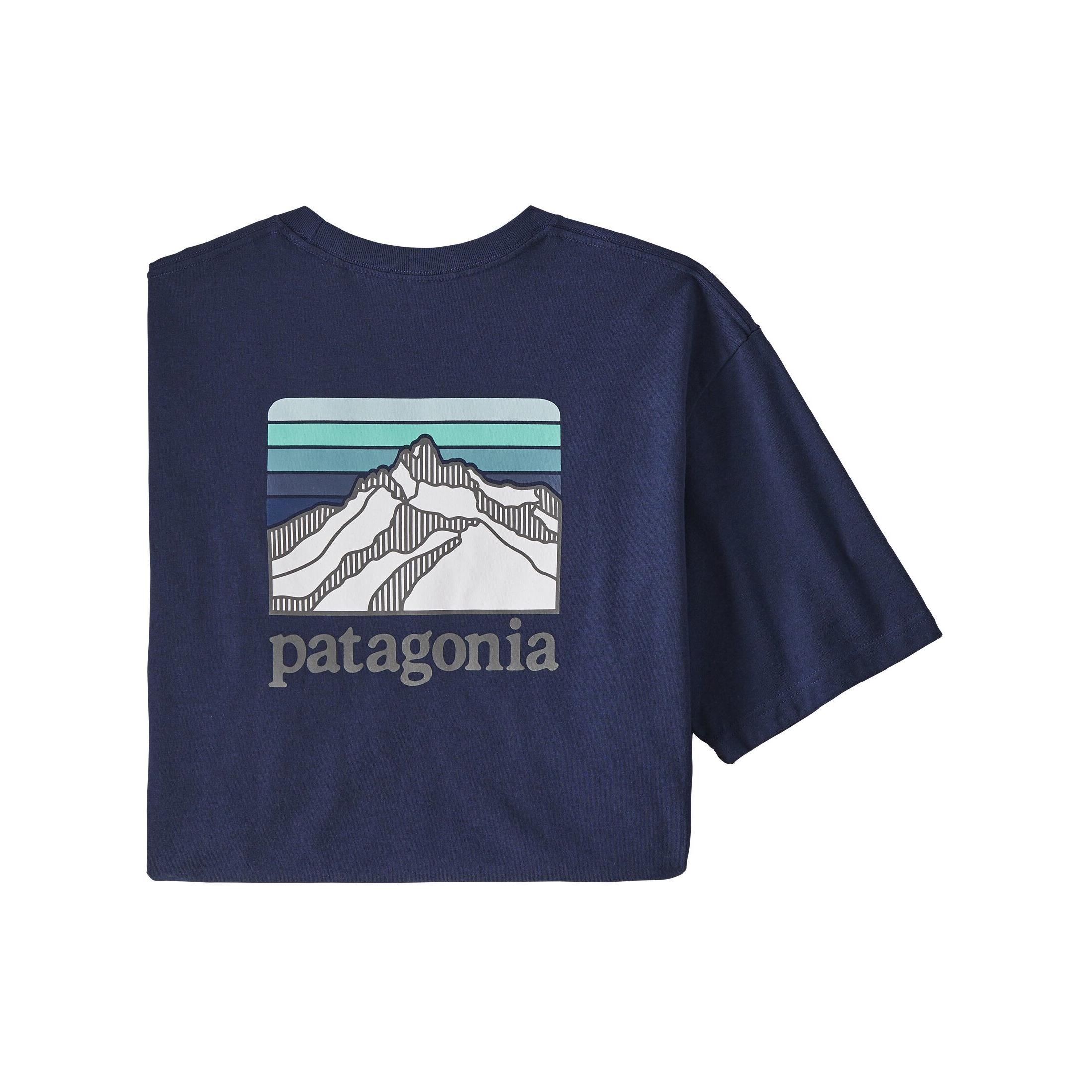 Patagonia Line Logo Ridge Pocket Responsibili-Tee Bleu XS 