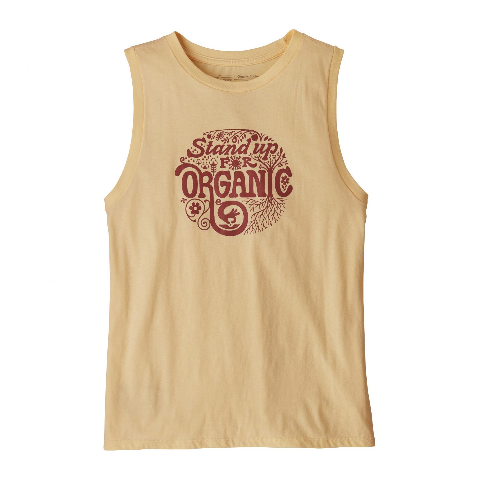 Patagonia Root Revolution Organic Muscle Tee Beige XS 