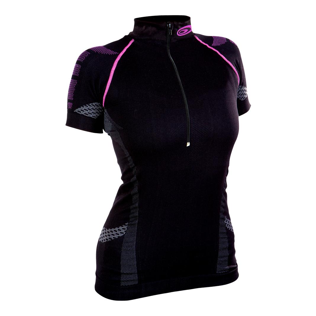 BV Sport Haut Technique Anatomical Shirt Demi Zip Nature 3 Noir M 