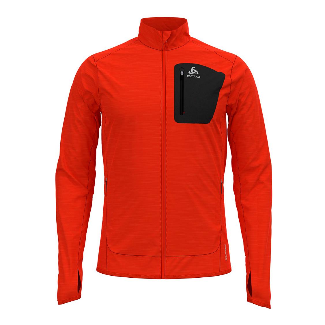 Odlo Midlayer Full Zip Blaze Ceramiwarm Pro Rouge S 