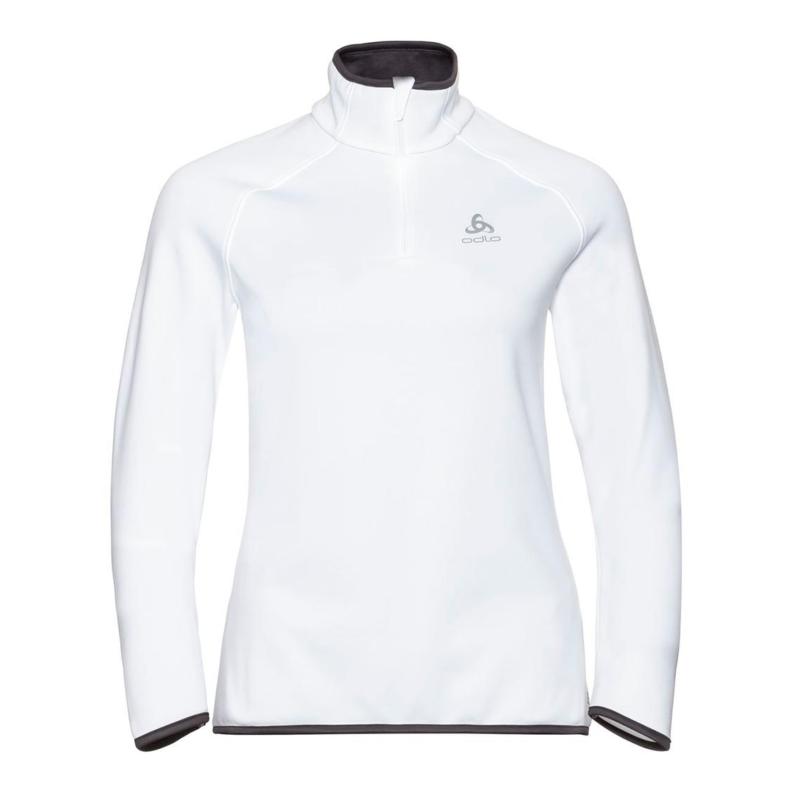 Odlo Midlayer 1/2 Zip Carve Ceramiwarm Blanc XS 