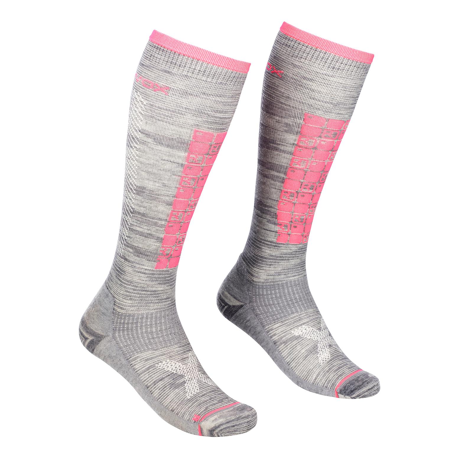 Ortovox Ski Compression Long Socks Gris clair 39/41